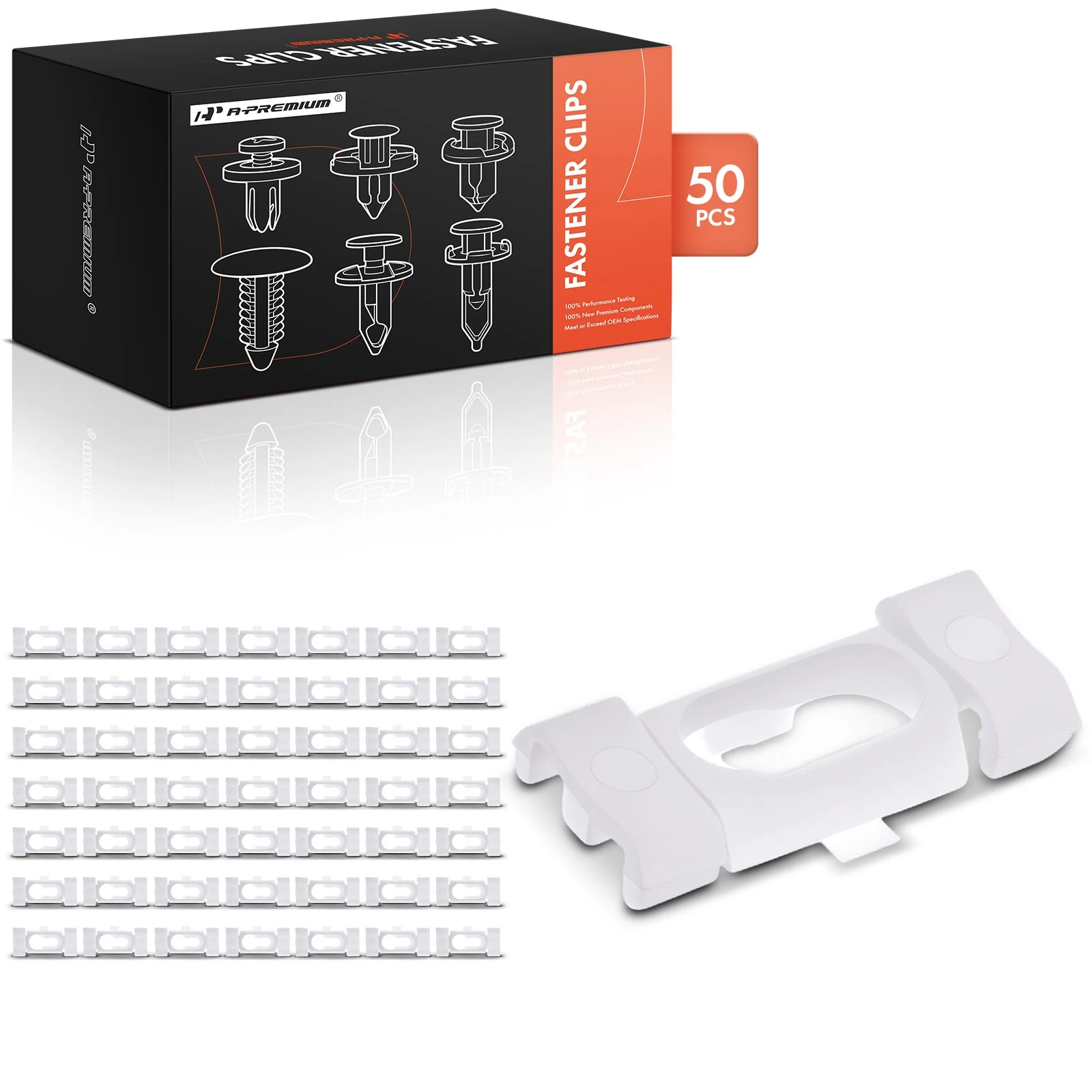 50 Pcs Nylon Quarter Belt Reveal Moulding Clip Fastener