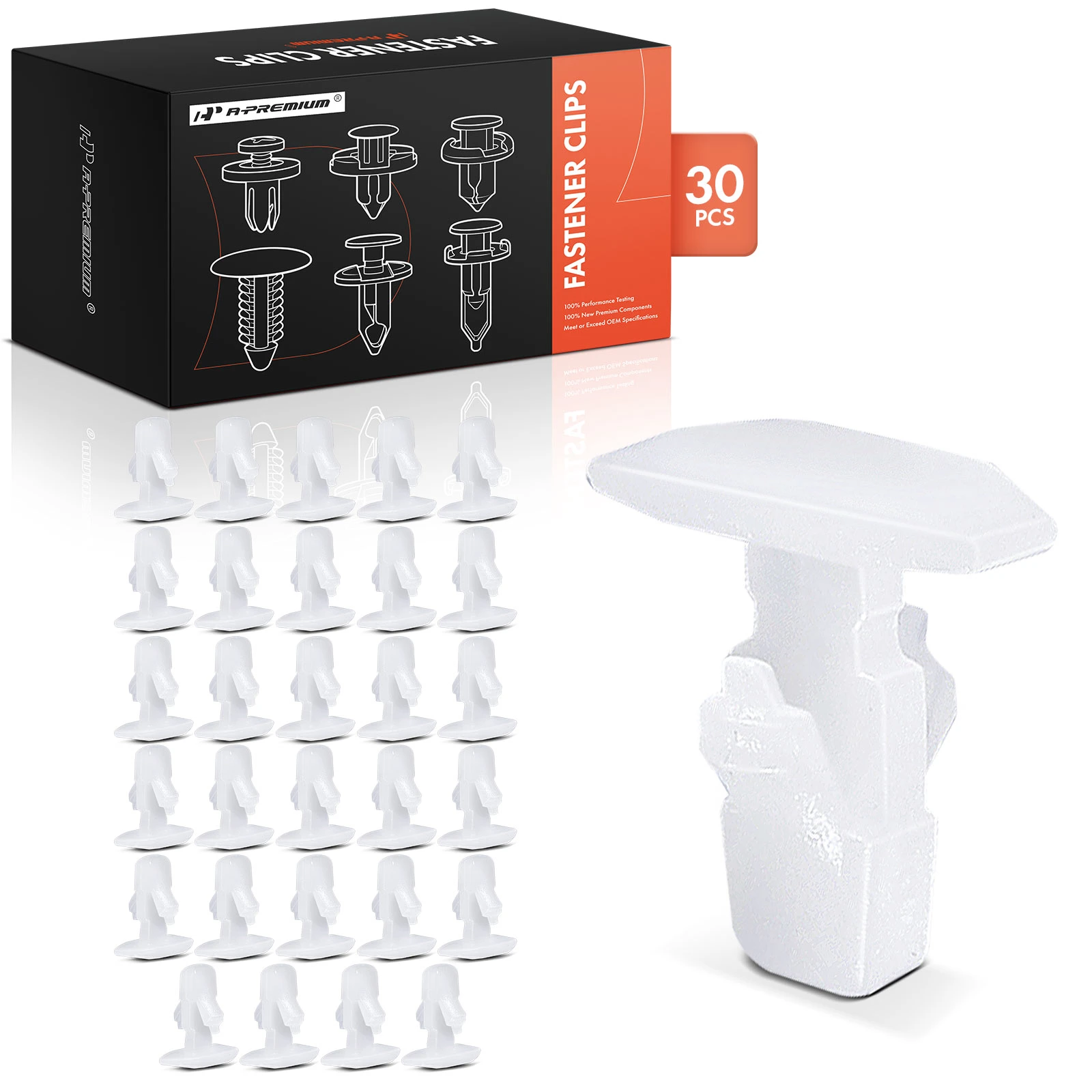 30 Pcs 5mm Nylon Weatherstrip Retainer Clip Fastener