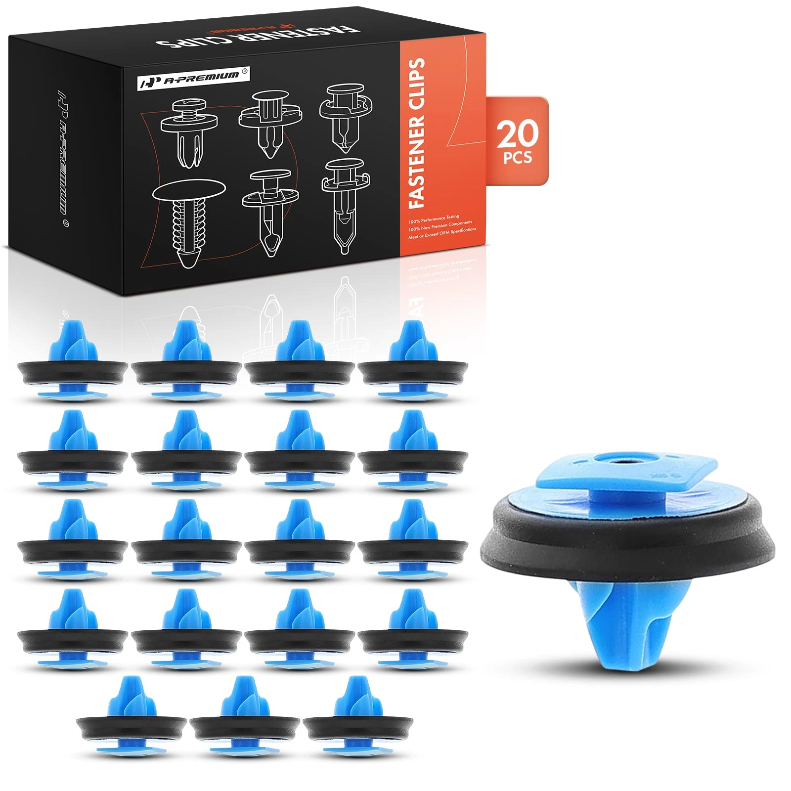 20 Pcs 11mm Nylon Fender Wheel Moulding Clip with Sealer