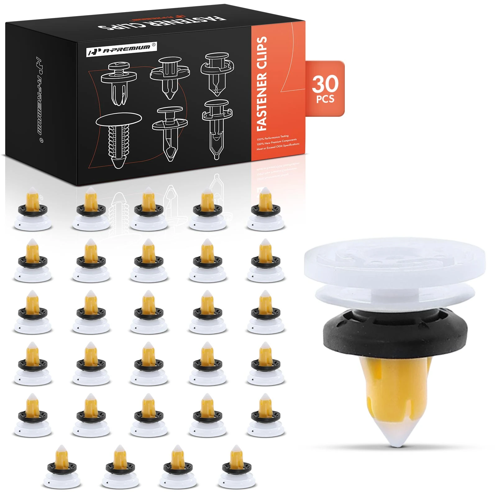 30 Pcs 8mm Nylon Door Panel Retainer Clips with Sealer