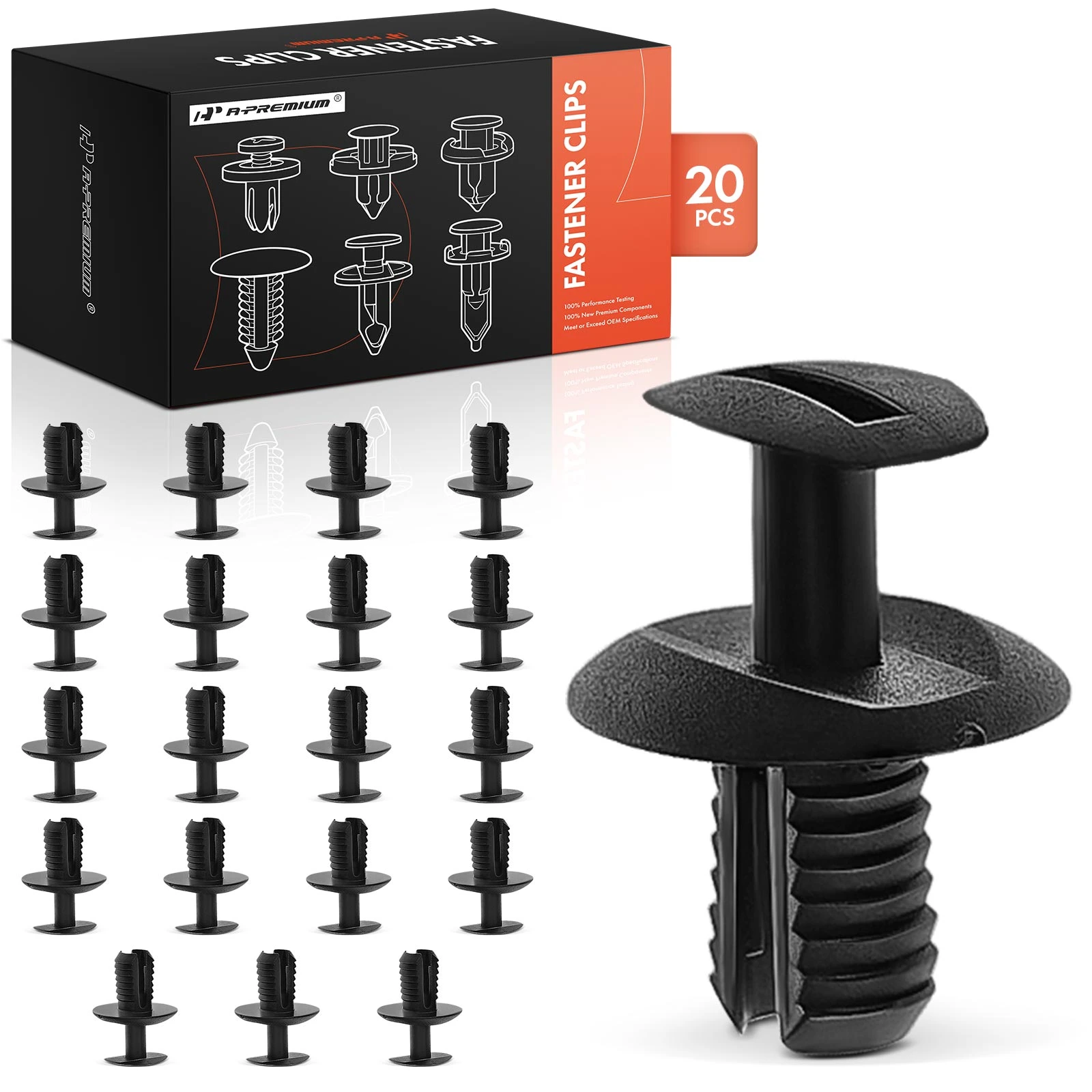 2010-2024 Mercedes-Benz Sprinter 2500 20 Pcs 8.5mm Nylon Black Interior Trim Panel Retainer A-Premium APRCF3156