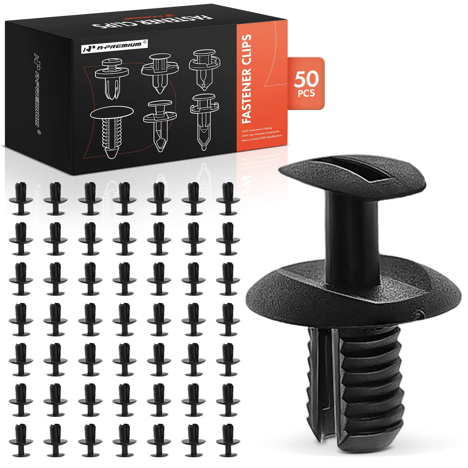 2010-2024 Mercedes-Benz Sprinter 2500 50 Pcs 8.5mm Nylon Black Interior Trim Panel Retainer A-Premium APRCF3158