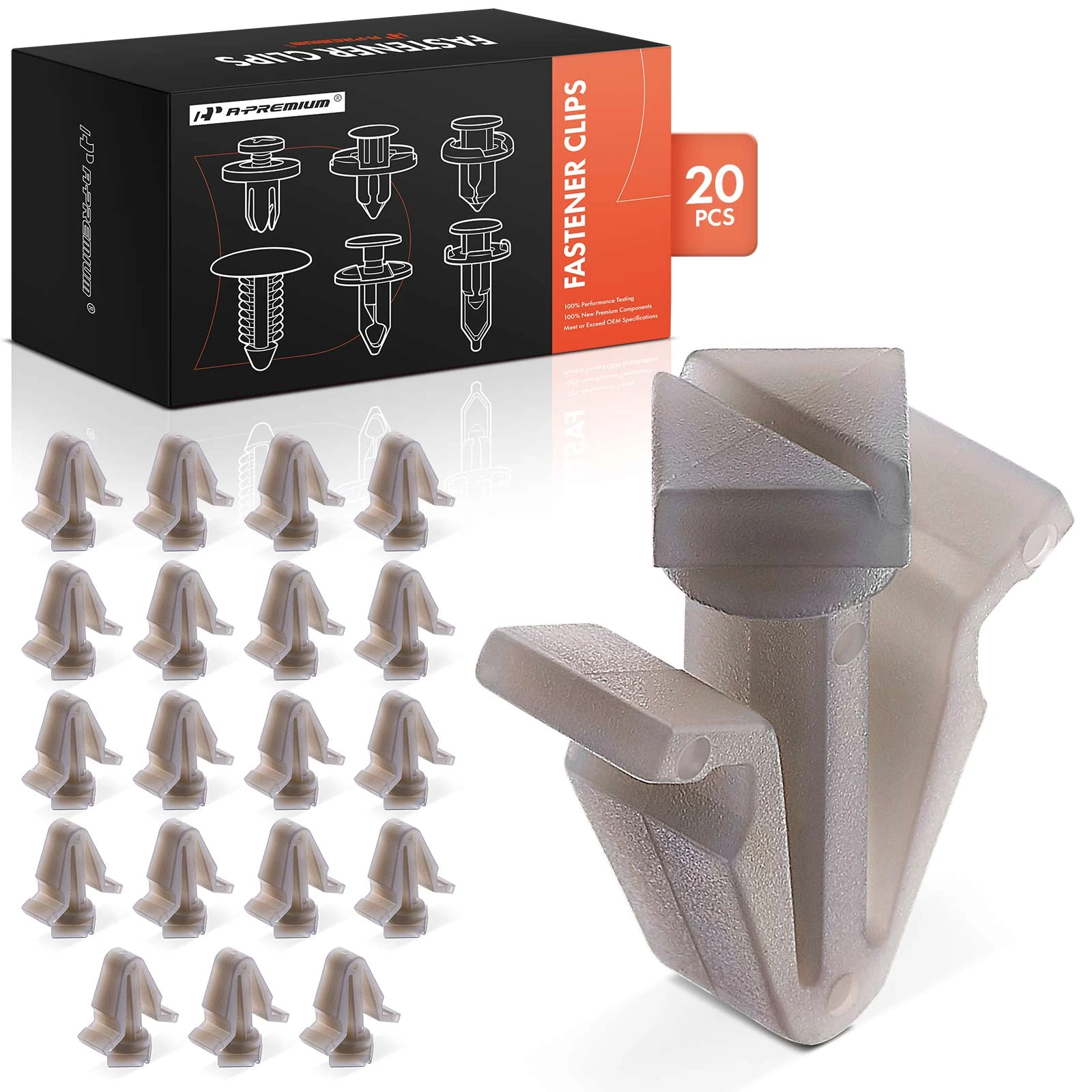 20 Pcs 18mm Nylon Grille Retainer Clip Fastener