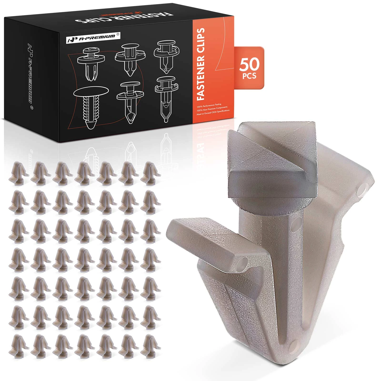 50 Pcs 18mm Nylon Grille Retainer Clip Fastener