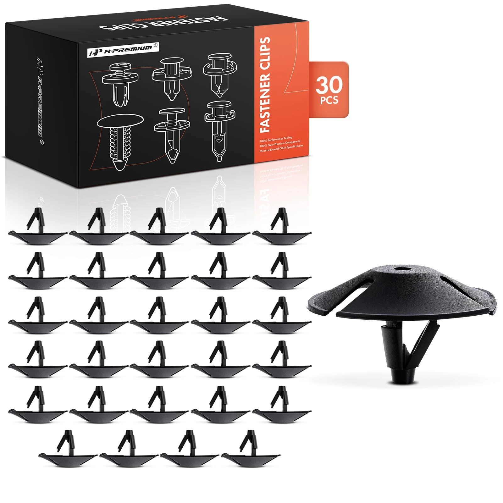 2003-2009 Dodge Sprinter 2500 30 Pcs Nylon Black Hood Insulation & Fender Shield Retainer A-Premium APRCF3690