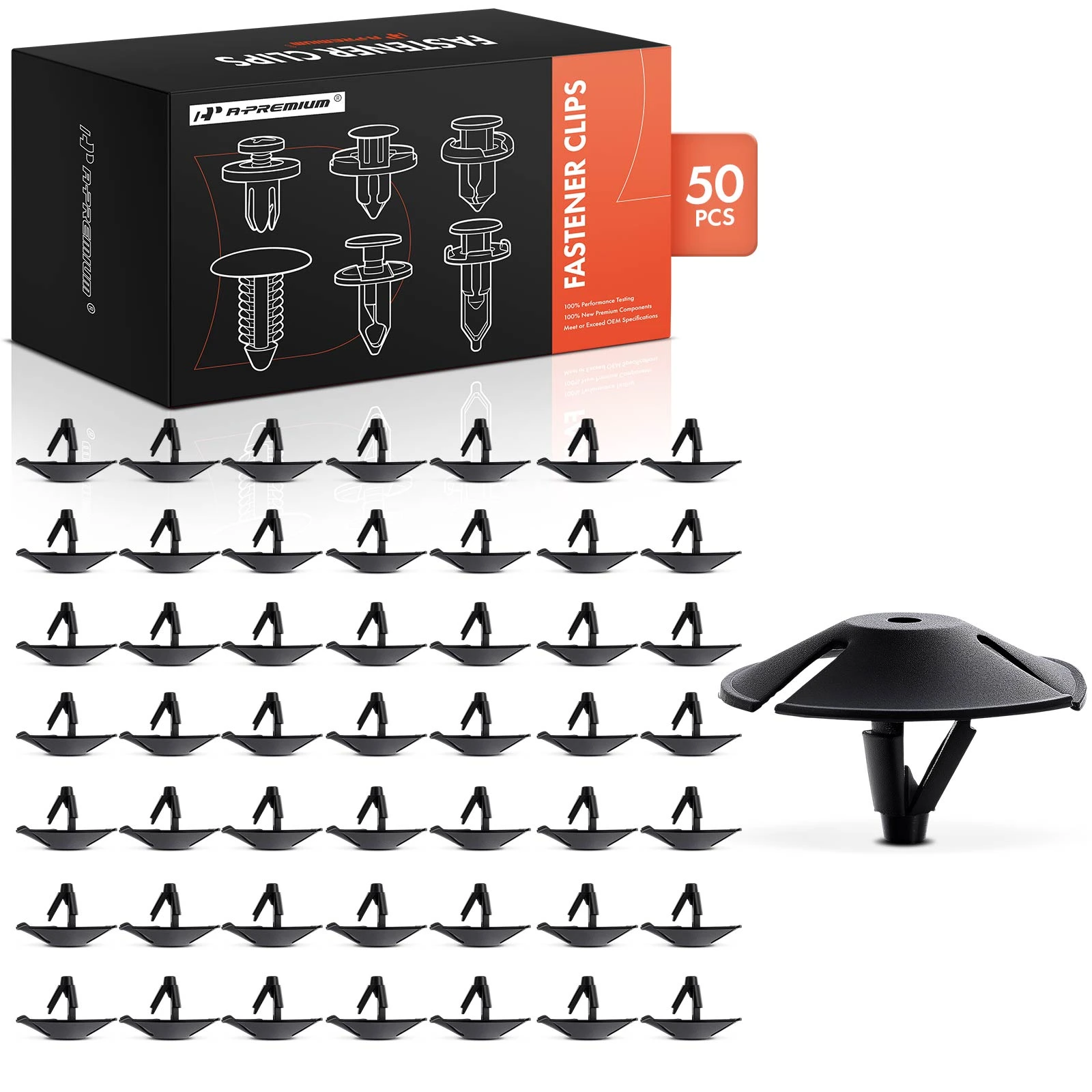 2003-2009 Dodge Sprinter 2500 50 Pcs Nylon Black Hood Insulation & Fender Shield Retainer A-Premium APRCF3691