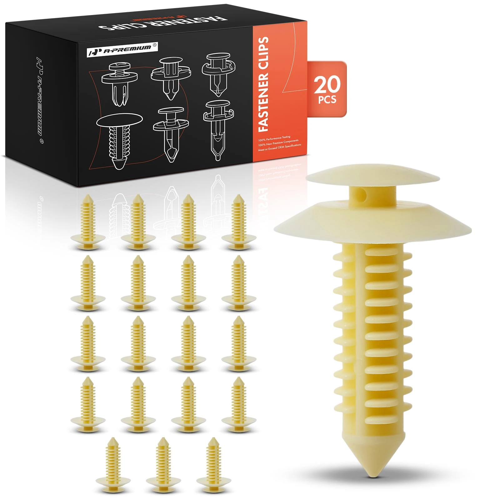 20 Pcs 8mm Nylon Fender Trim Panel Retainer Clip