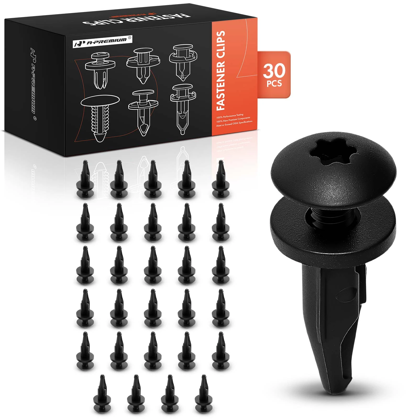 30 Pcs 6mm Nylon Bumper Cover Door Panel Retainer Clip Screw-Type