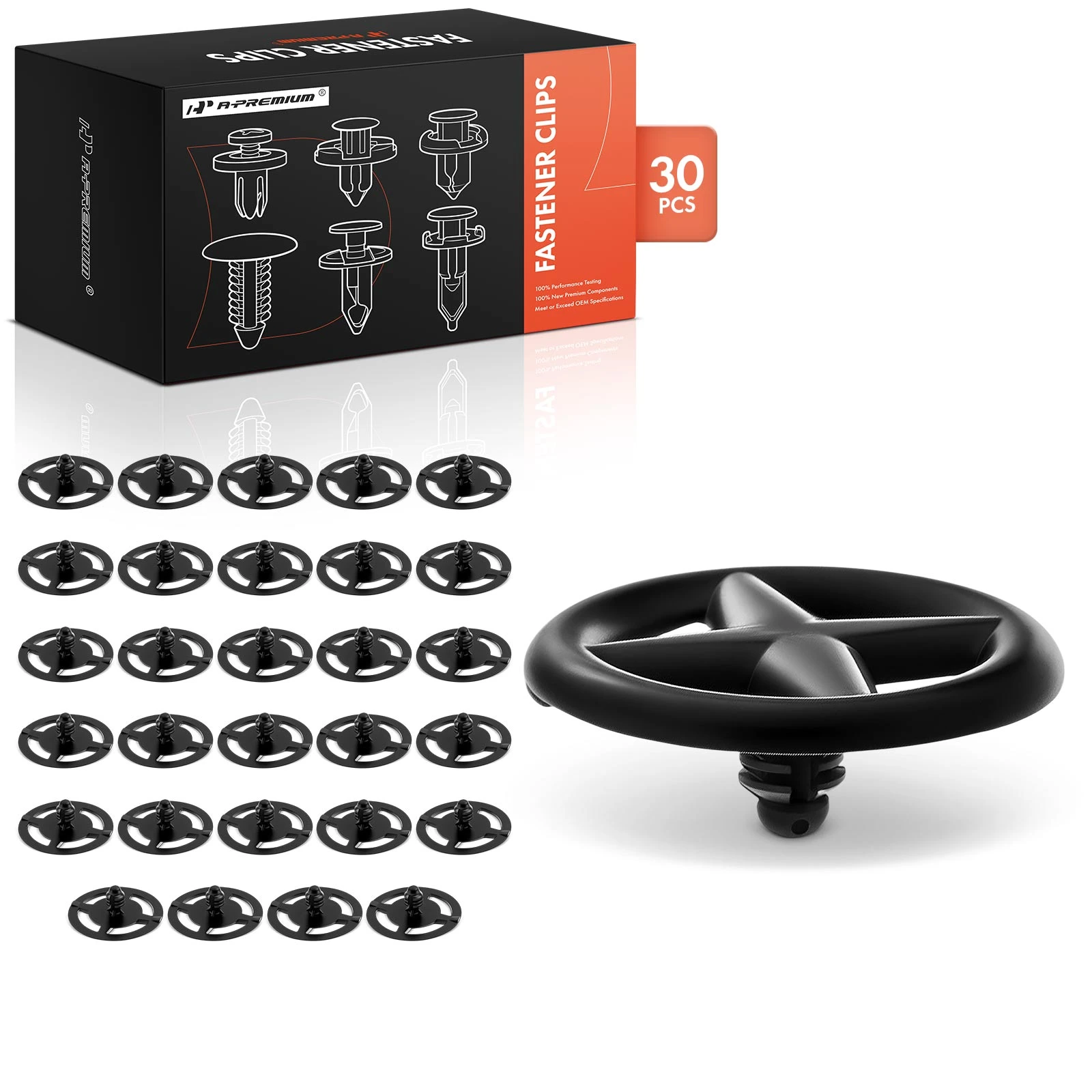 30 Pcs 7mm Nylon Hood Insulation Retainer Clip Miscellaneous