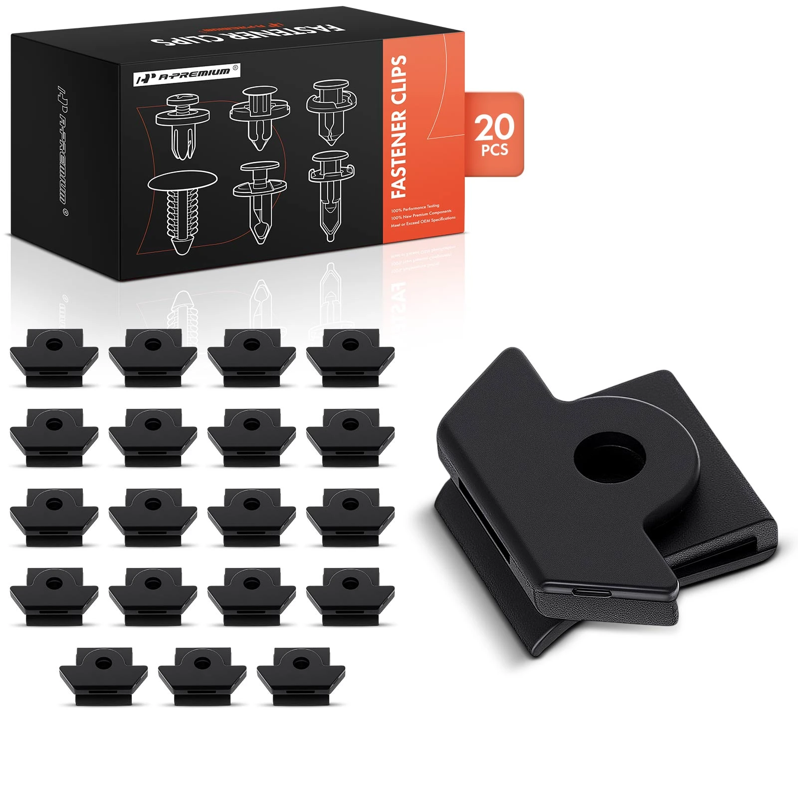 20 Pcs 31mm Nylon Splash Shield Retainer Rivet Clip