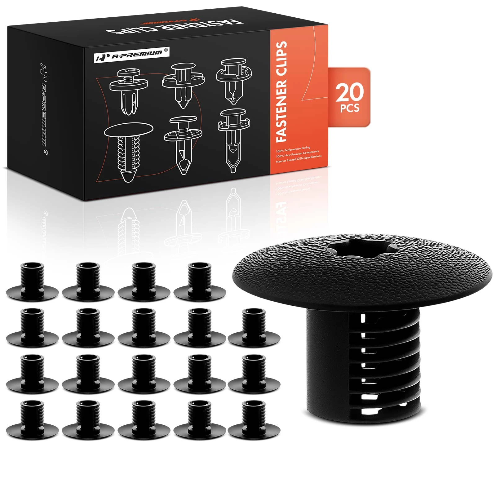 20 Pcs 9.5mm Clip Fastener Cowl Top Stud Cover Retainer