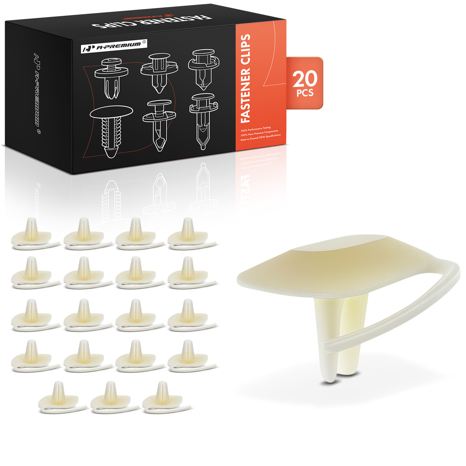 20 Pcs Nylon Universal Rear Fender Lower Moulding Fastener Clips