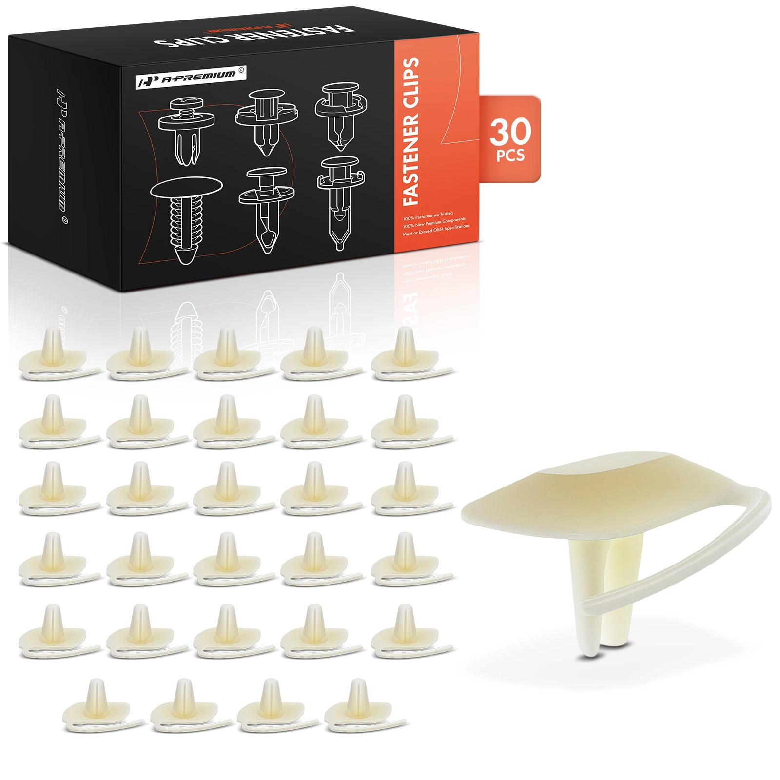 30 Pcs Nylon Universal Rear Fender Lower Moulding Fastener Clips