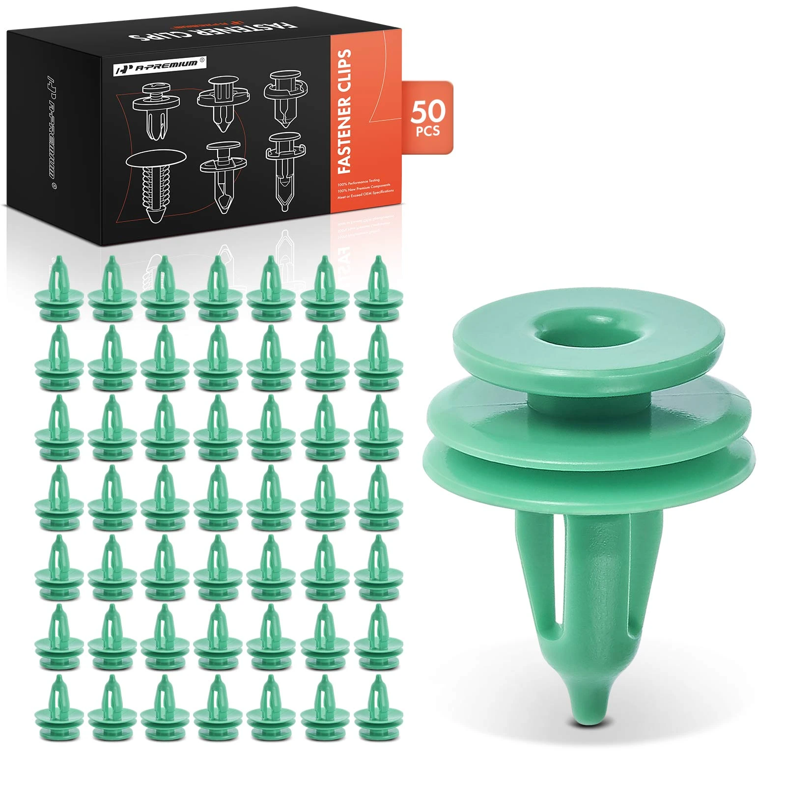 50 Pcs 8mm Nylon Door Panel Retainer Fastener Clips