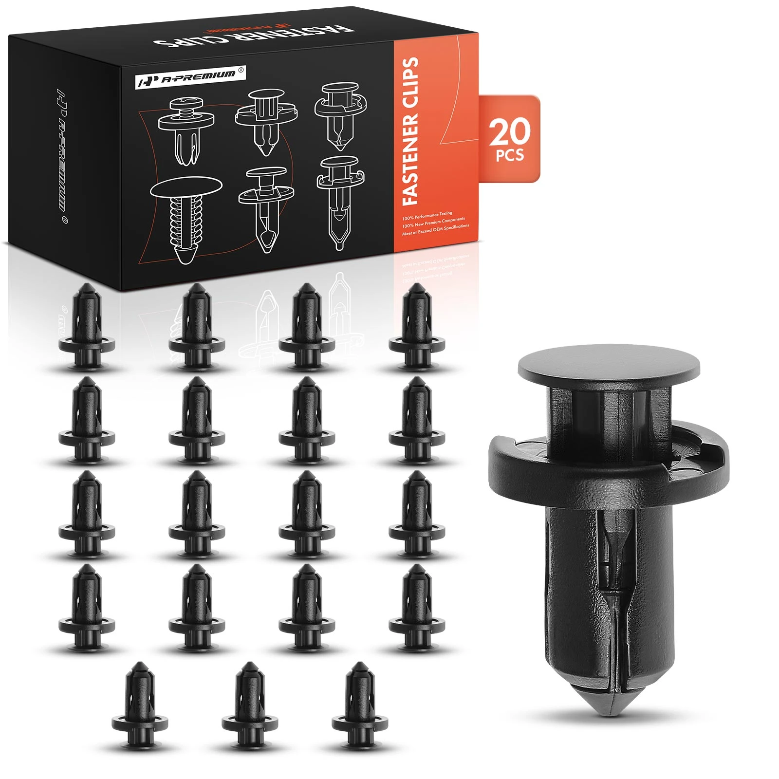 20 Pcs 10mm Nylon Clip Splash Shield Retainer Fastener