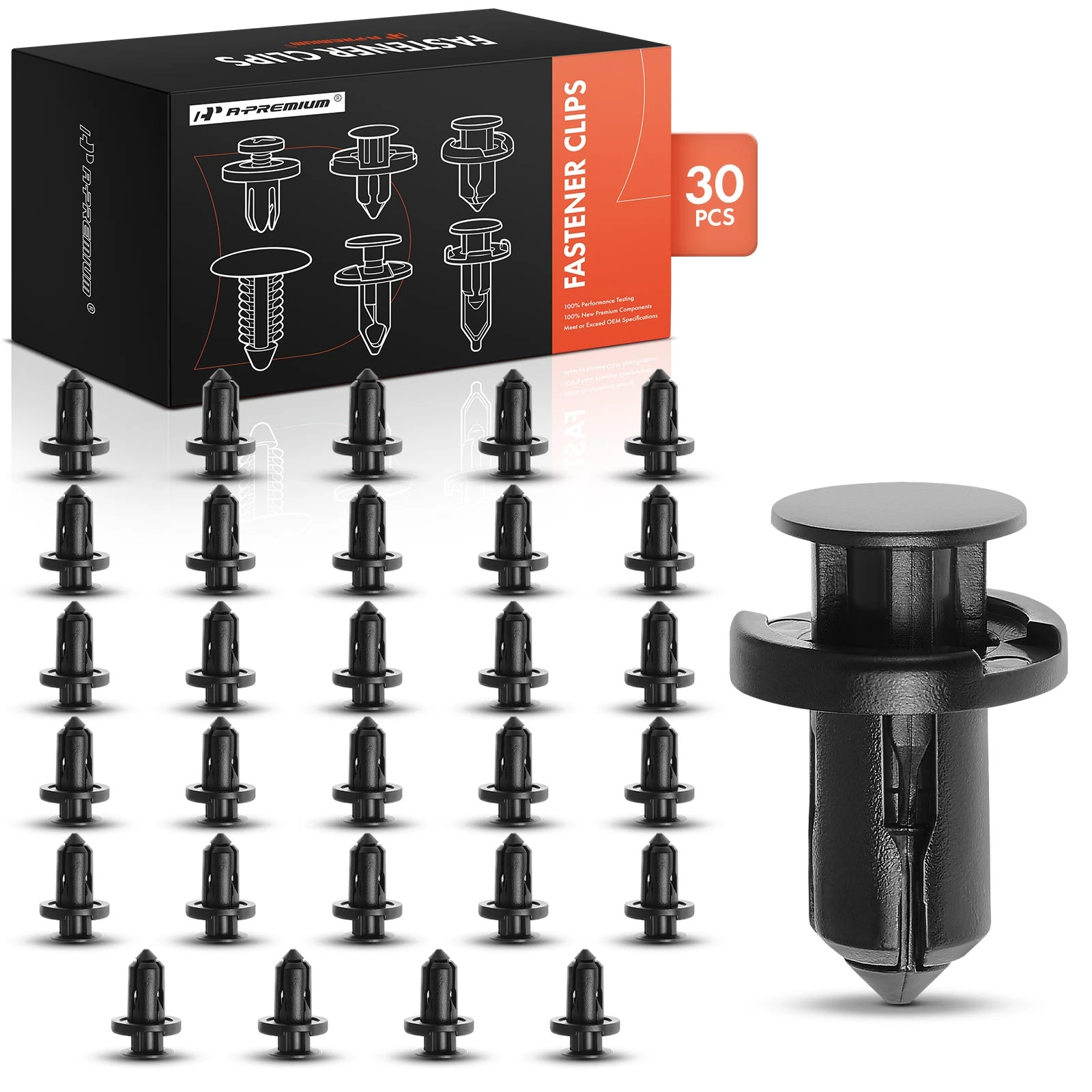 30 Pcs 10mm Nylon Clip Splash Shield Retainer Fastener