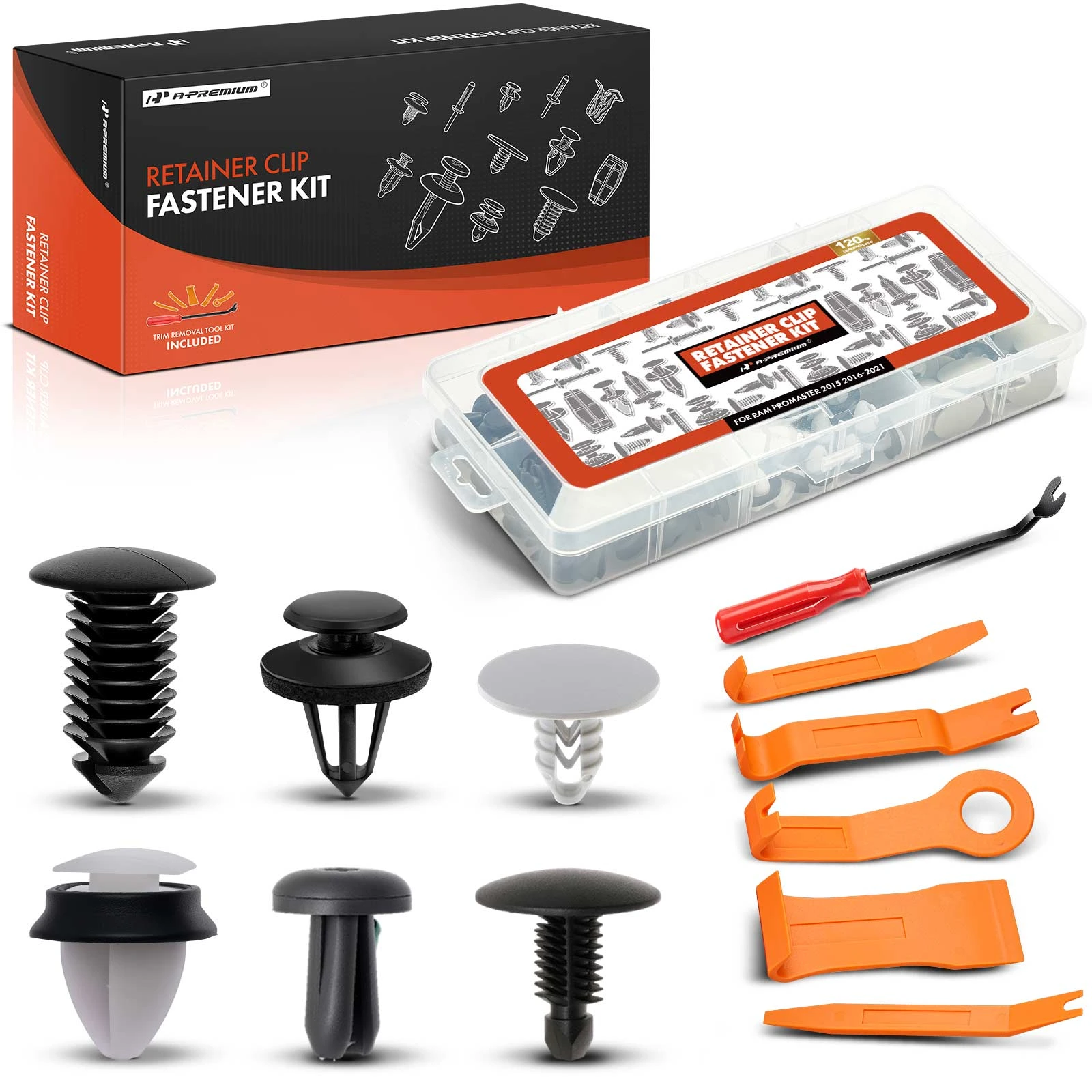 120 Pcs Door Trim Grille Headliner Molding Kits