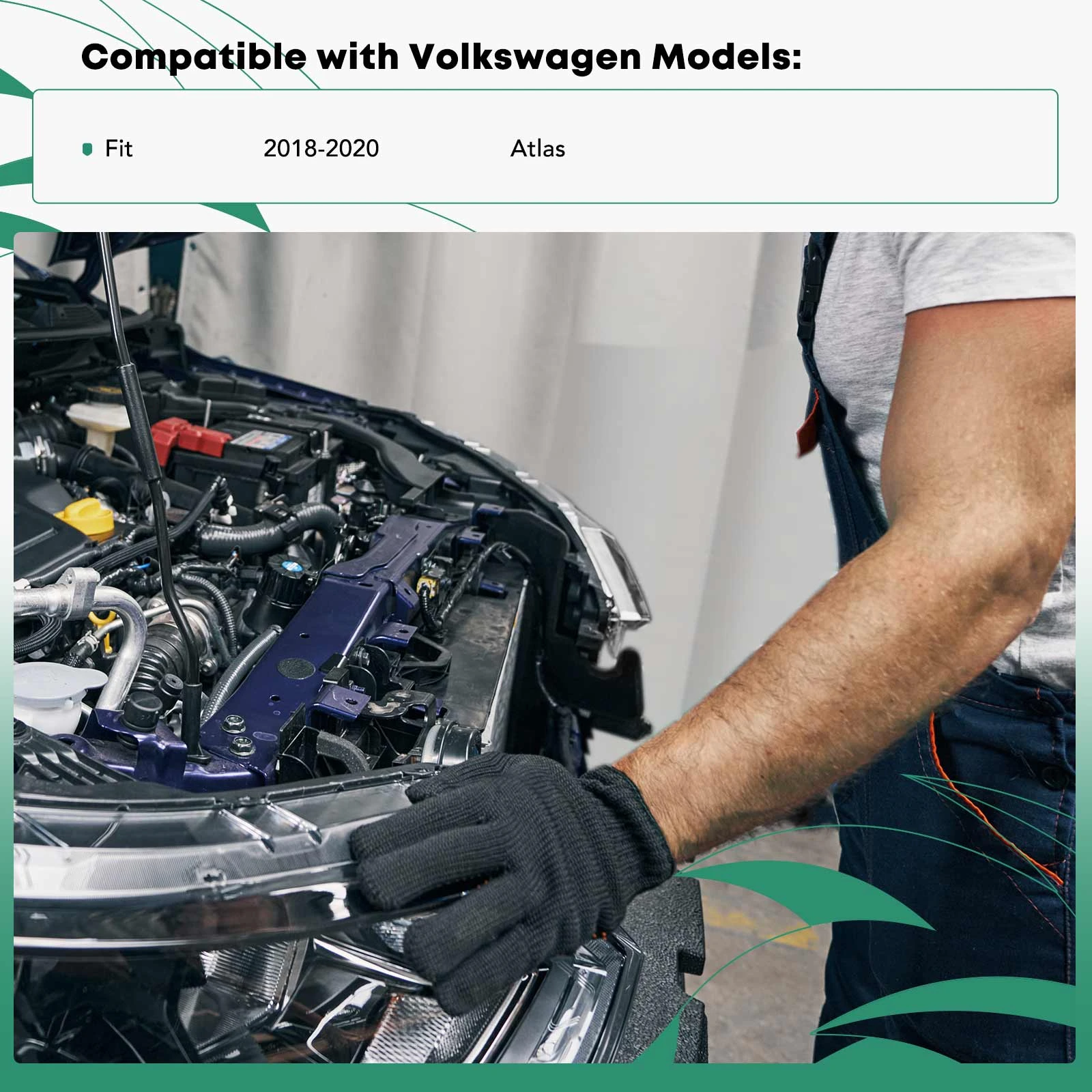 Passenger Radiator Support Upper tie extension for 2018-2020 Volkswagen Atlas