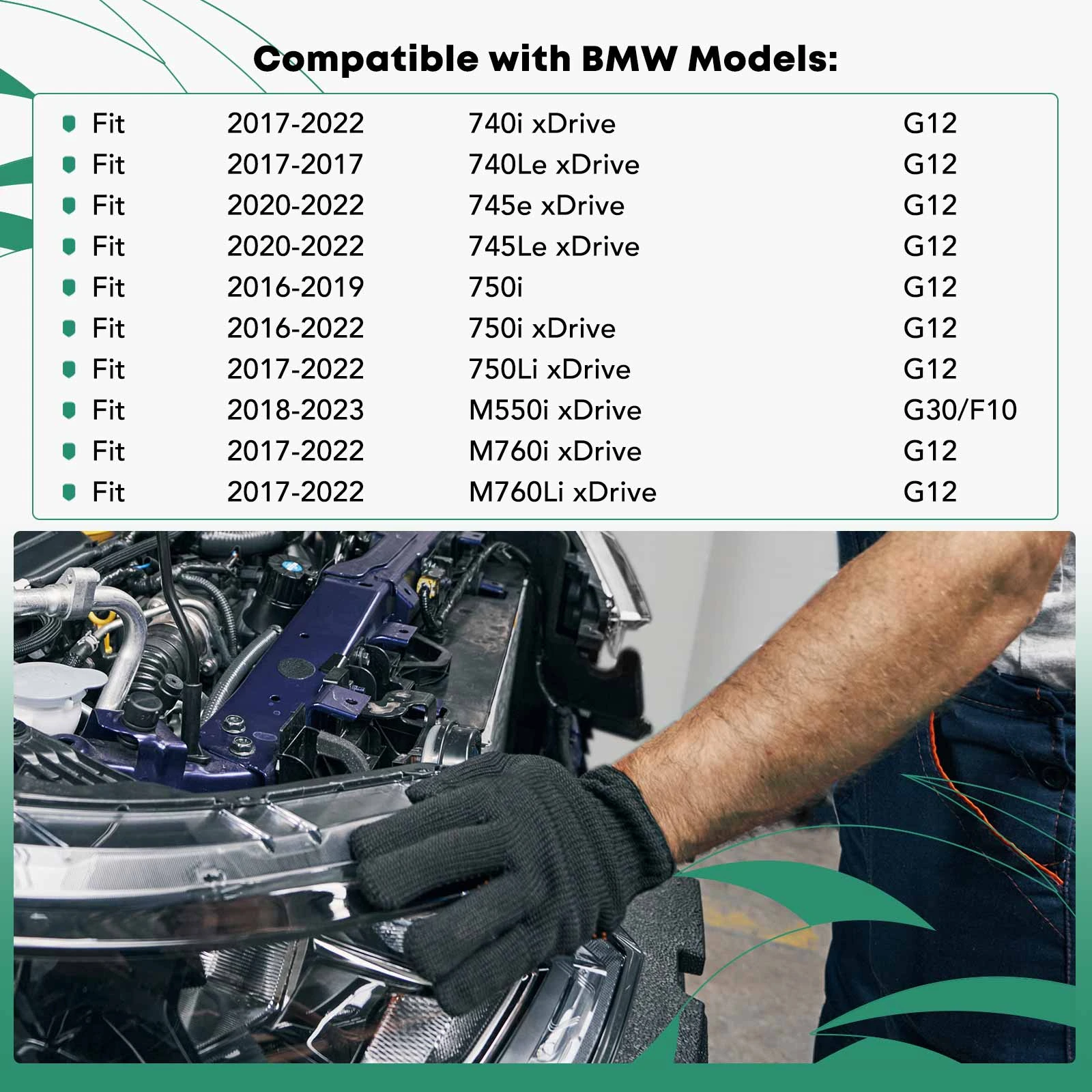 Center Aluminum Radiator Support for 2017-2023 BMW 540i