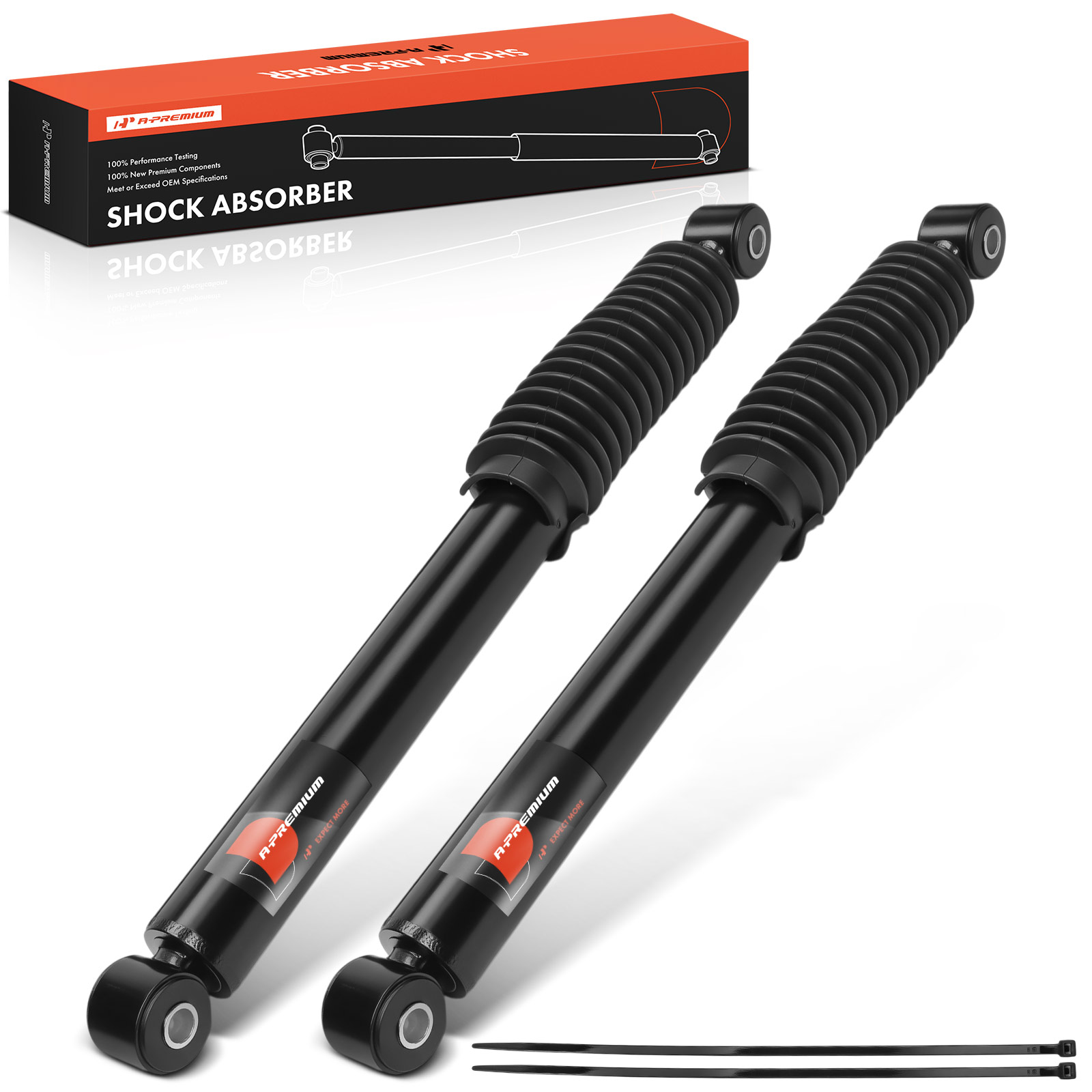 2002-2006 Cadillac Escalade EXT 2-Pc Shock Absorber Rear Driver & Passenger A-Premium APSA2551