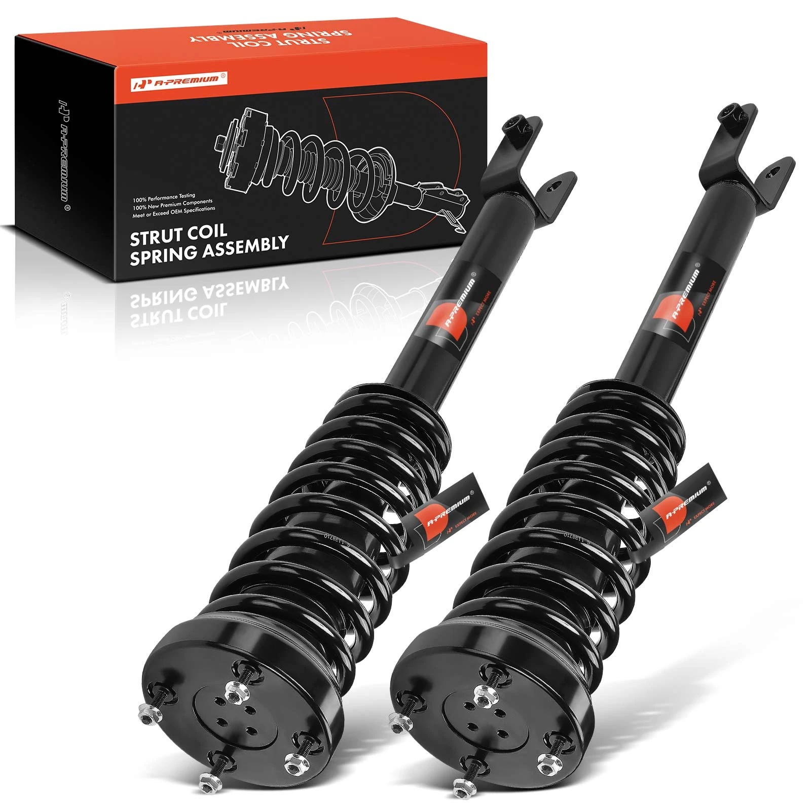 2 Pcs Front Complete Strut & Coil Spring Assembly for 2006-2009 Jaguar Vanden Plas