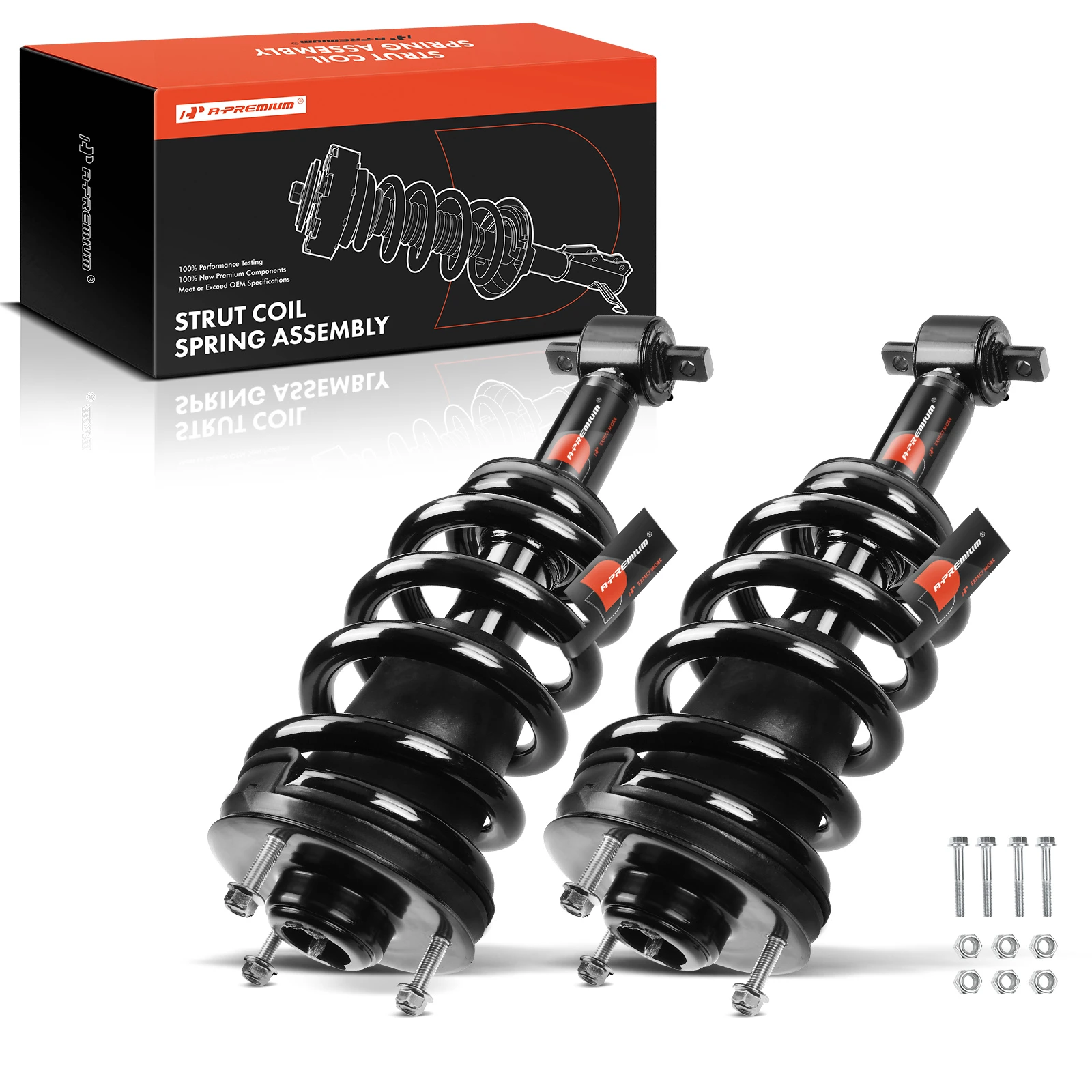 2007-2020 Chevrolet Tahoe 2pc Strut and Coil Spring Assembly Set Front Driver & Passenger A-Premium APSA0205