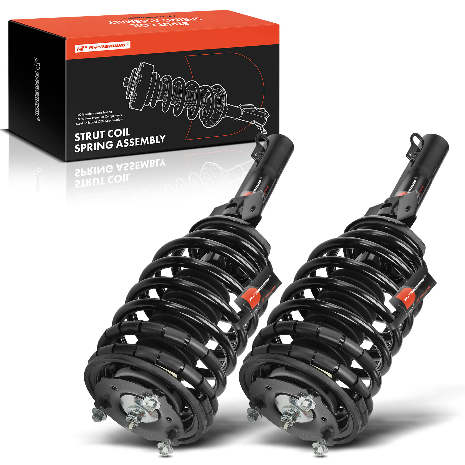 2 Pcs Front Complete Strut & Coil Spring Assembly