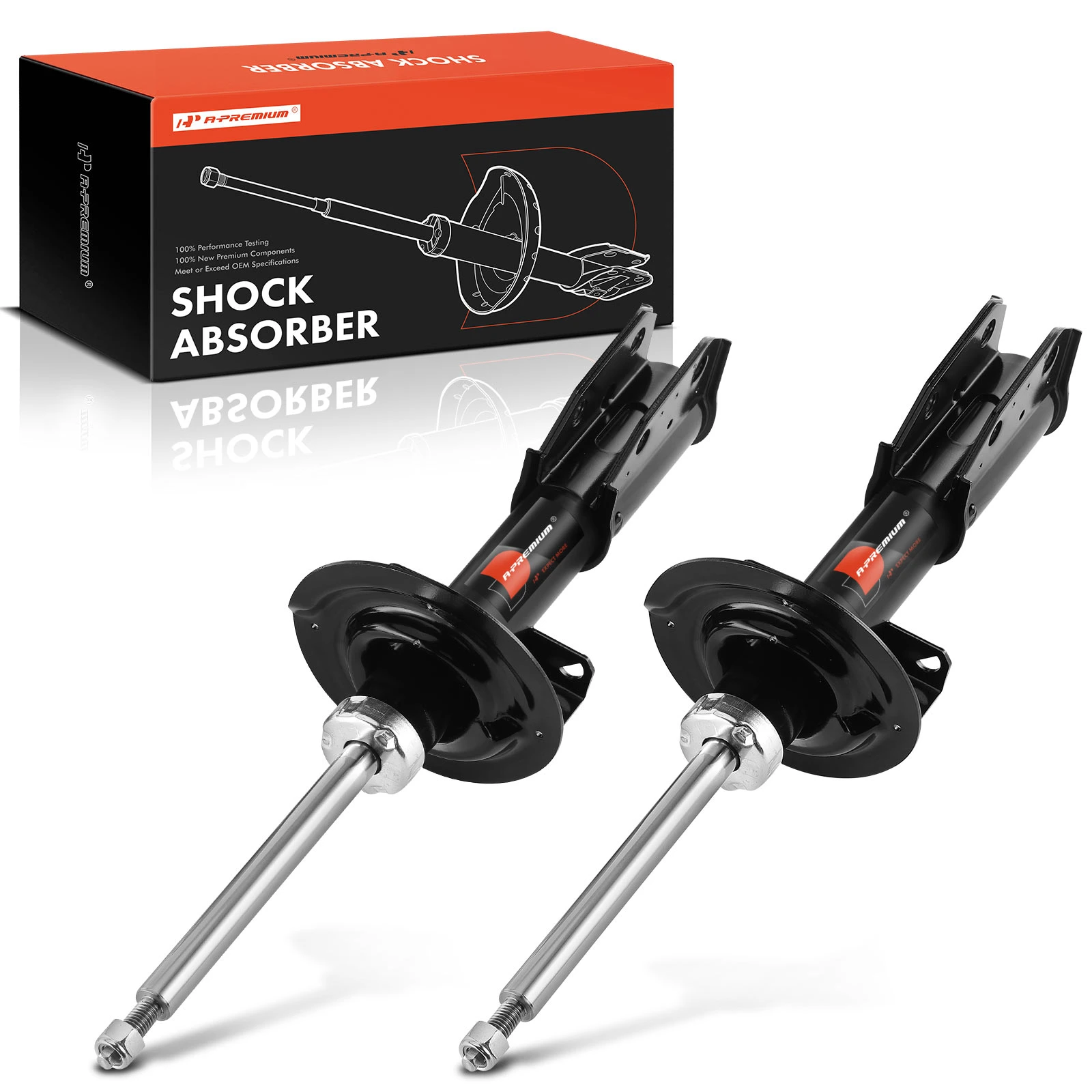 2-Pc Shock Absorber, Front Driver & Passenger, A-Premium APSA1604