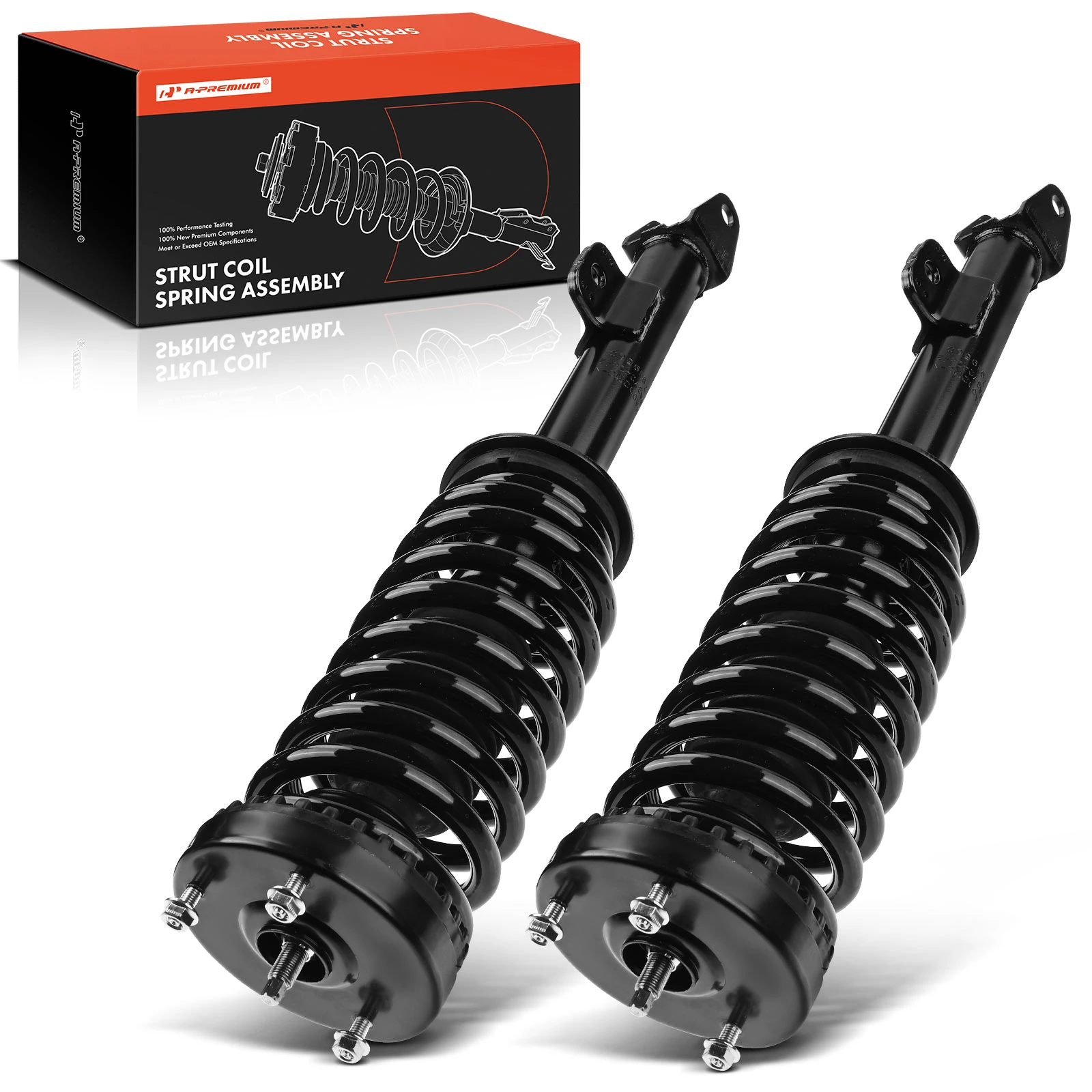 2-Pc Complete Strut + Coil Spring, Front Driver & Passenger, A-Premium APSA1138