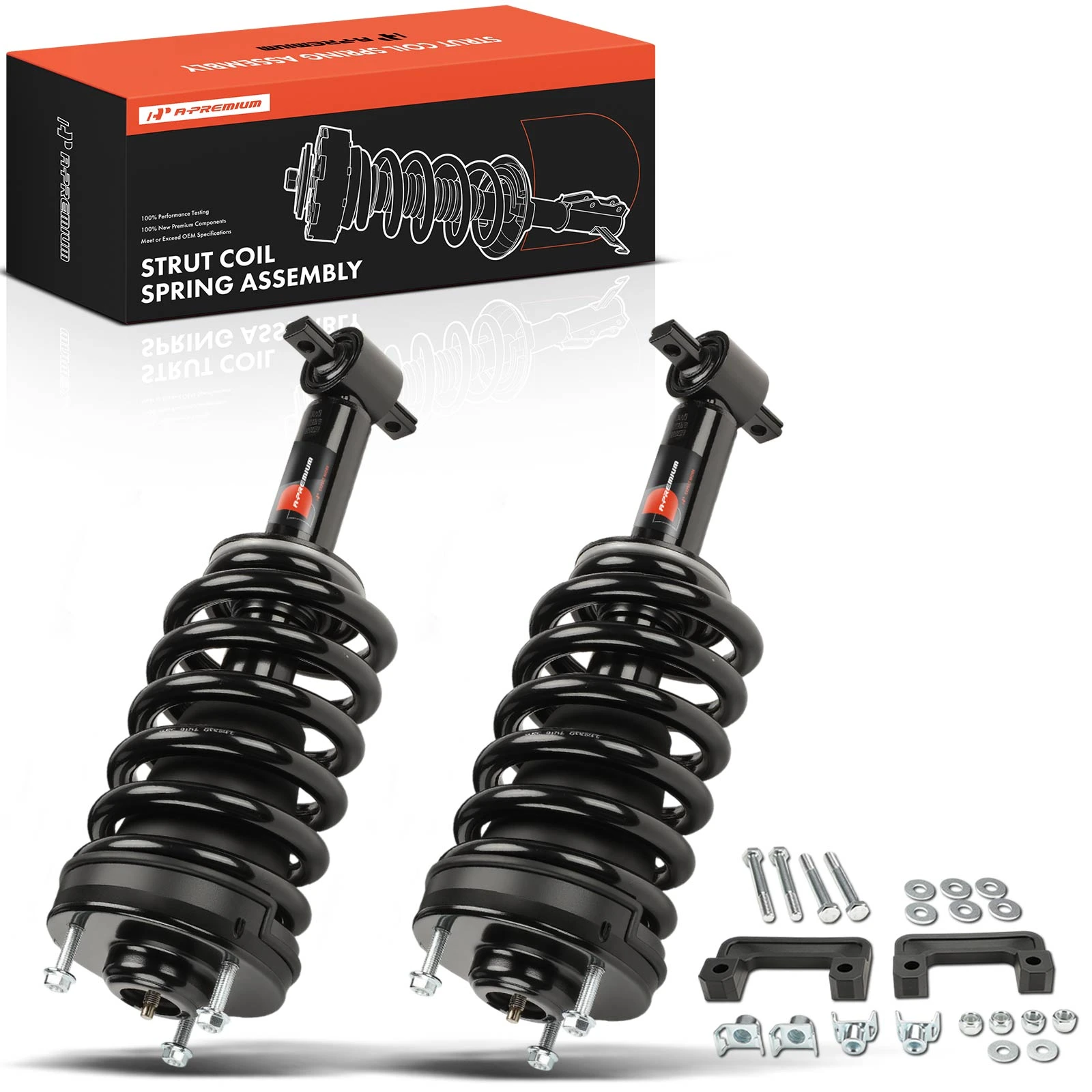 2007-2014 Chevrolet Tahoe 2pc Complete Strut & Coil Spring Assembly Front Driver & Passenger A-Premium APSA2587