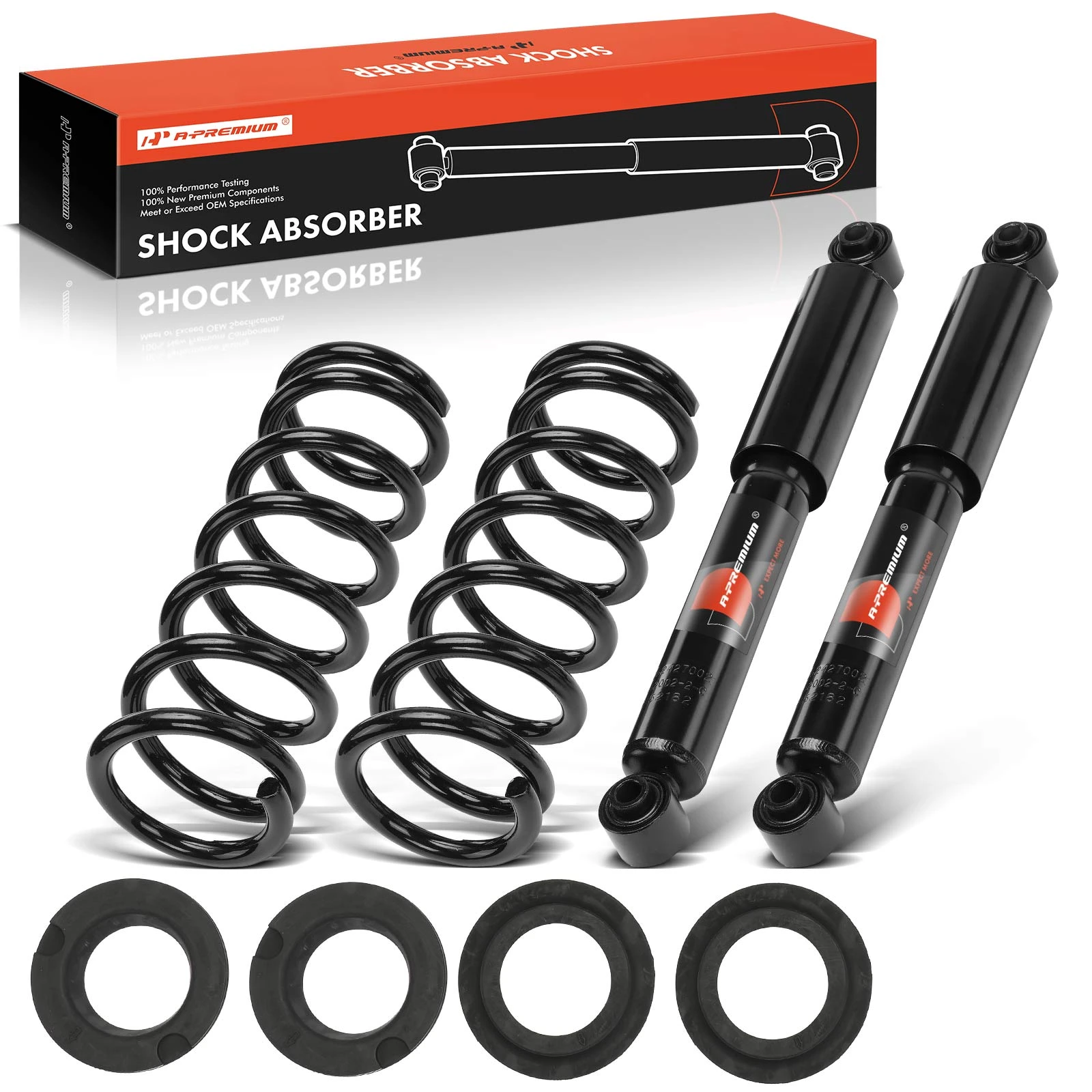 4 Pcs Rear Air Spring to Coil Spring Conversion Kit for 2004-2010 INFINITI QX56