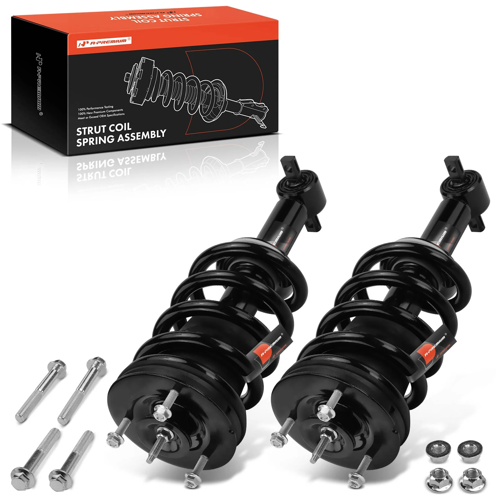 2015-2020 Chevrolet Tahoe 2pc Shock Absorbers Front Driver & Passenger A-Premium APSA2486