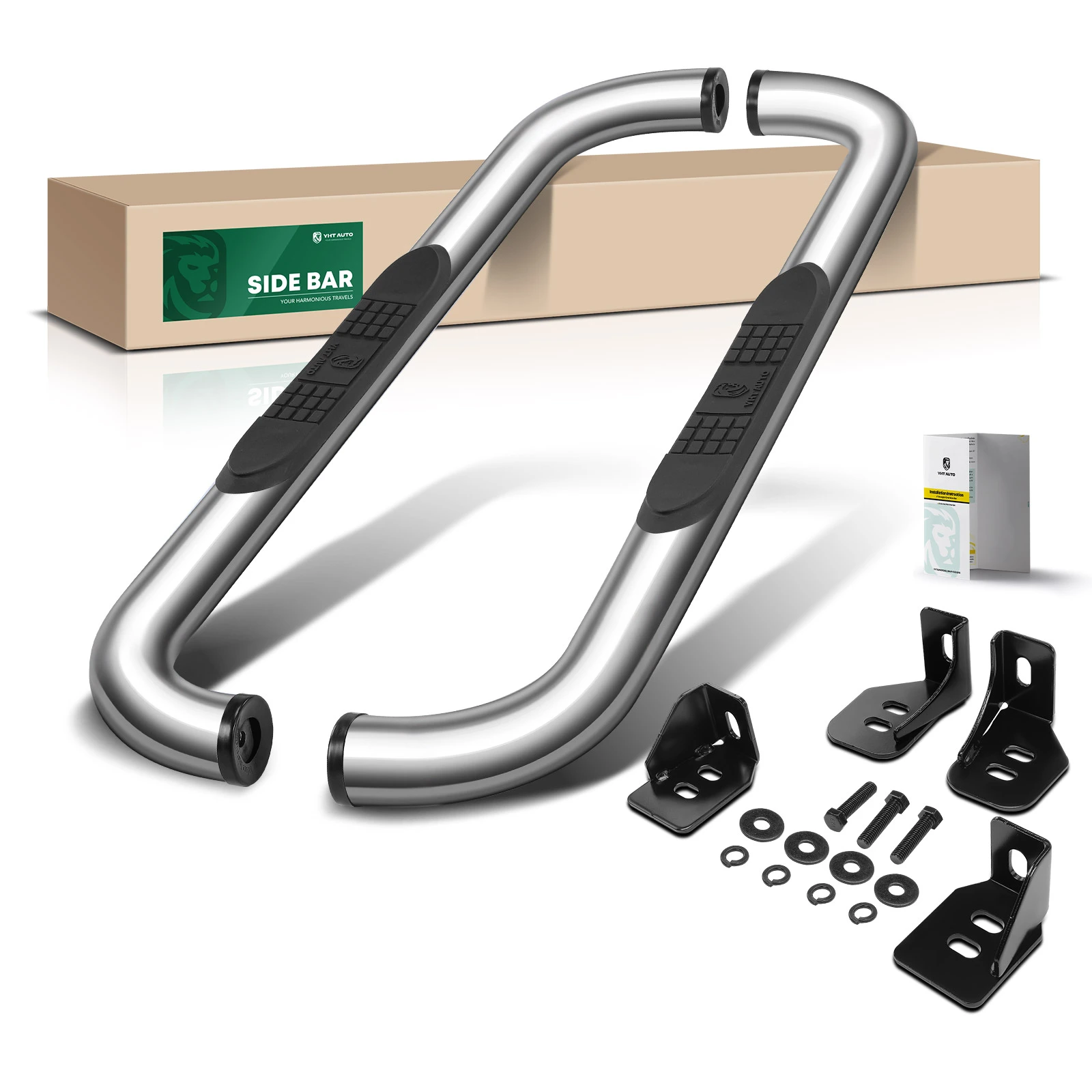 3 Inch Chrome S/S 304 Round Side Step Bars