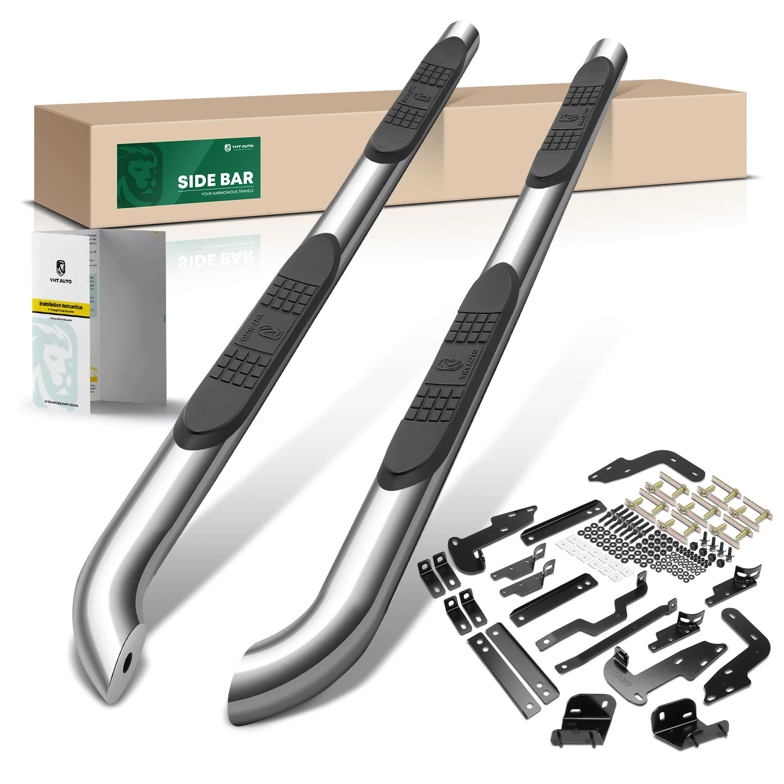 3 Inch Chrome S/S 304 Round Side Step Bars