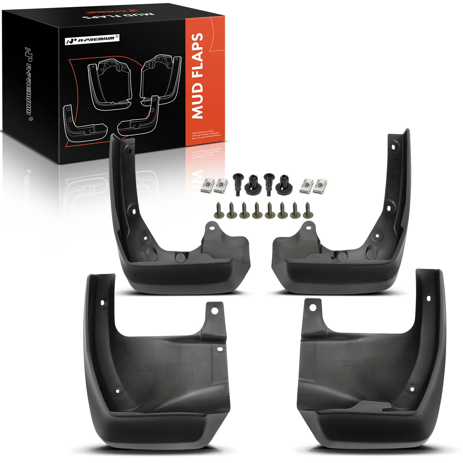 4 Pcs Front & Rear Splash Guards Mud Flaps