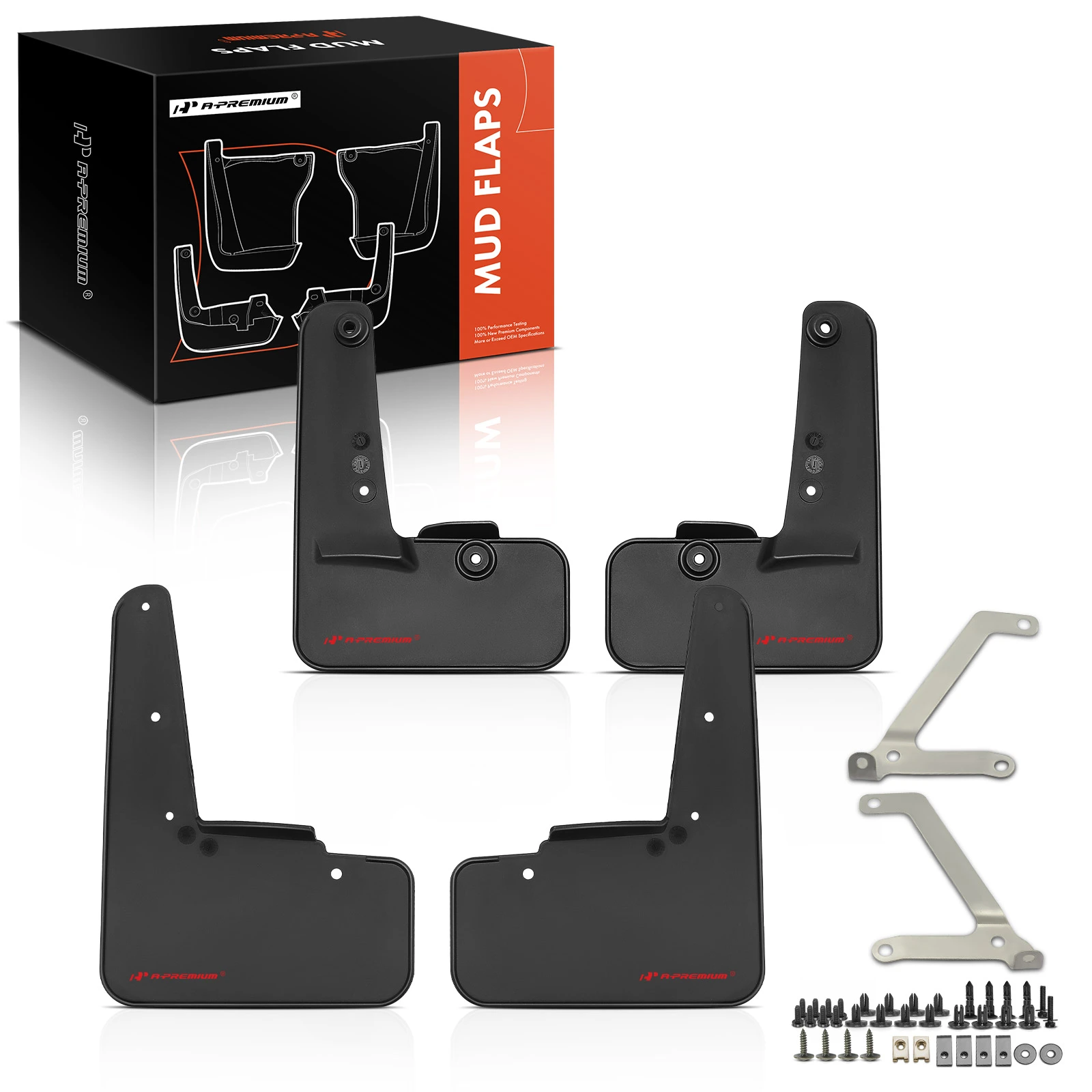 4 Pcs Front & Rear Mud Flaps Splash Guards Fender