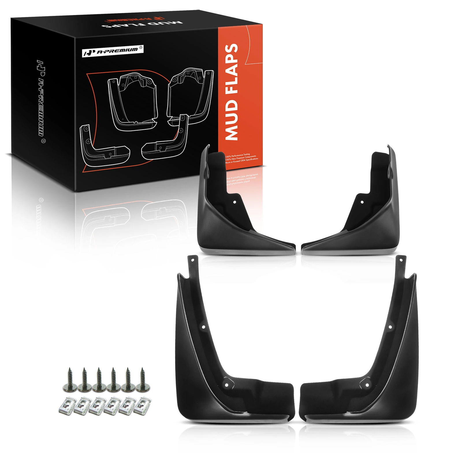 4 Pcs Front & Rear Mud Flaps Splash Guards