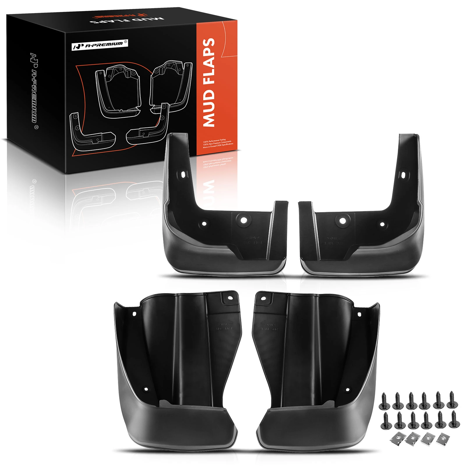 4 Pcs Front & Rear Mud Flaps Splash Guards