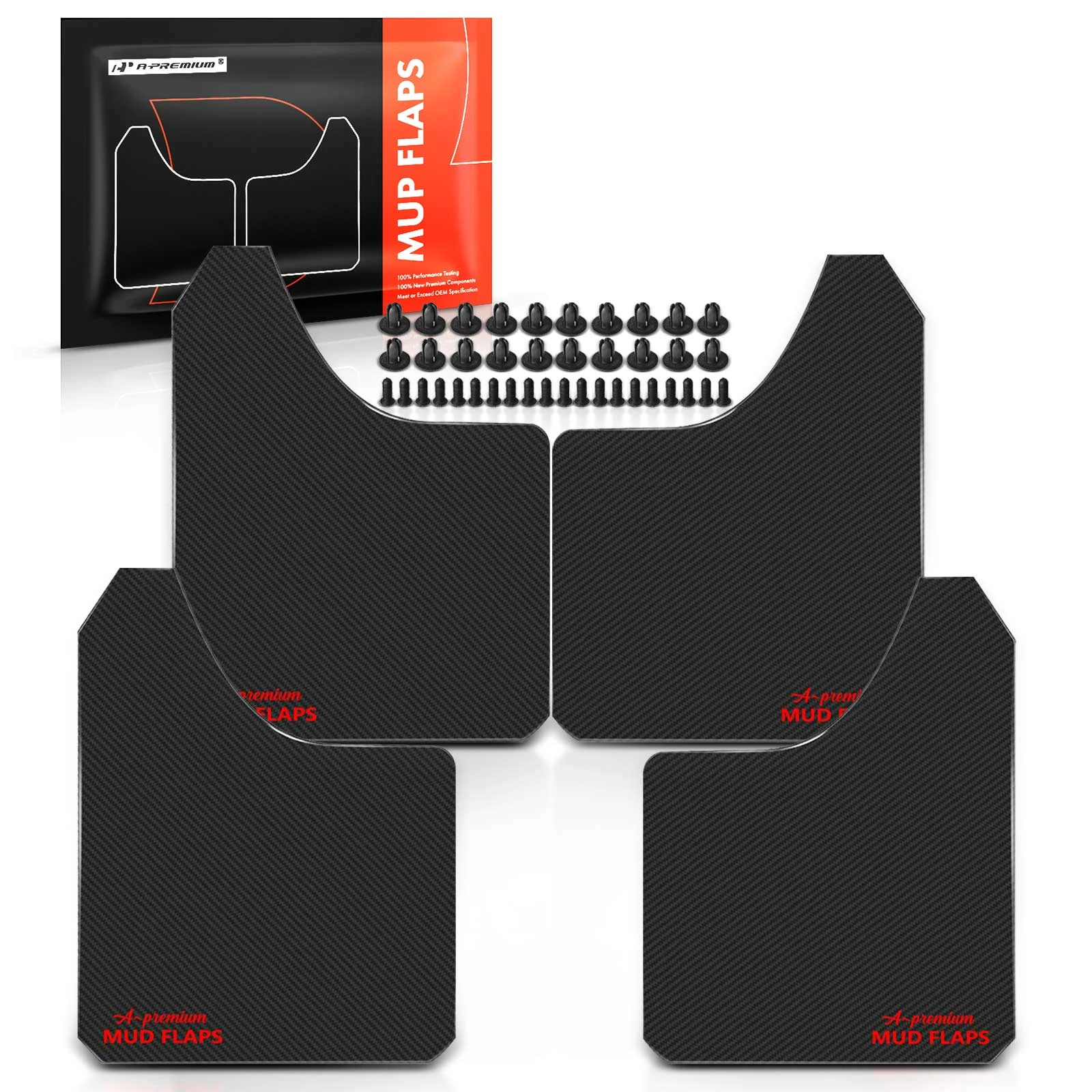 4 Pcs Front & Rear Splash Guards Mud Flaps