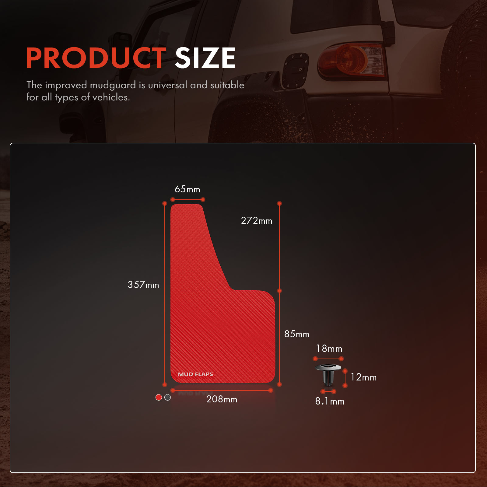 A-Premium APSG0279 2013-2014 Acura TSX Splash Guard Front or Rear