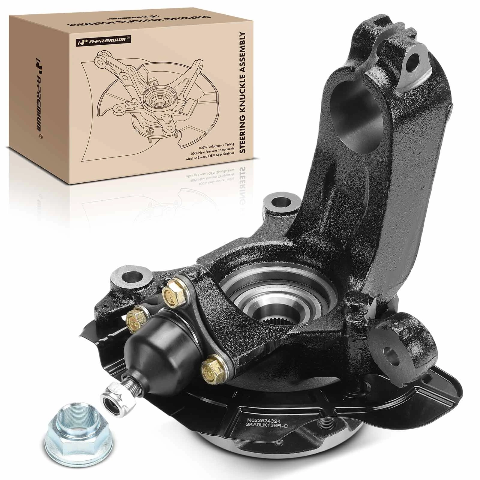 Front Passenger Steering Knuckle & Hub Bearing