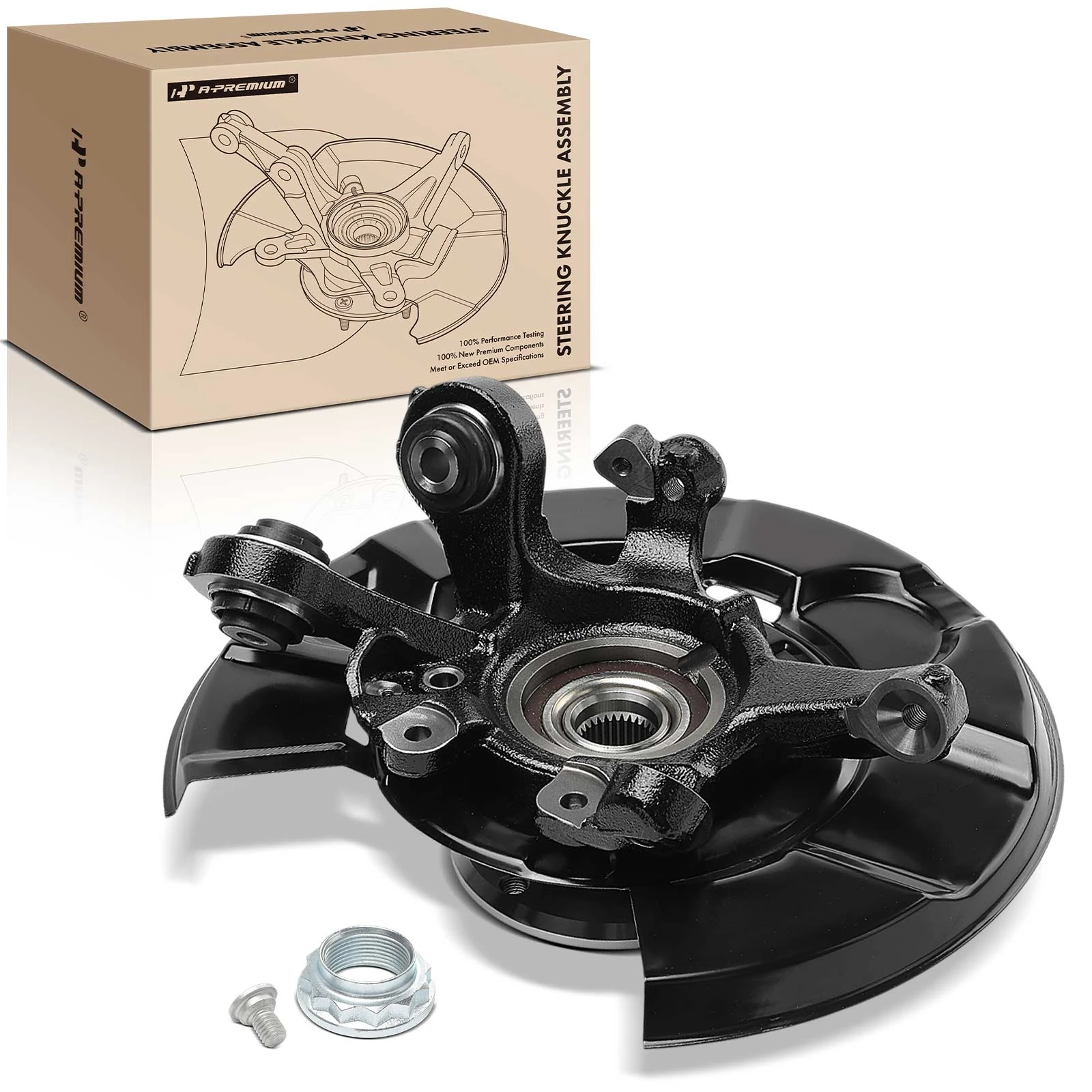 Rear Driver Steering Knuckle & Hub Bearing for 2007-2013 BMW 335i