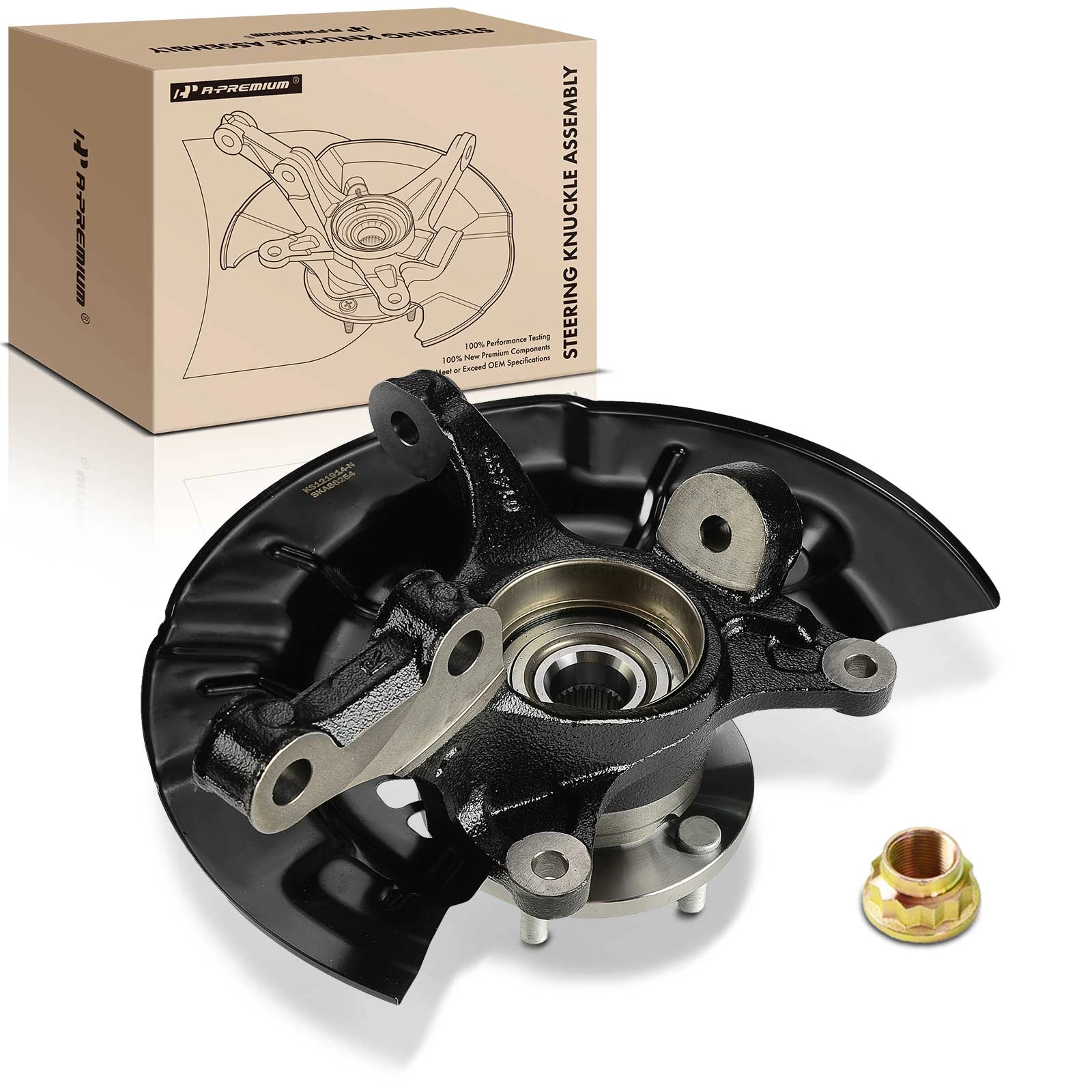 Front Passenger Steering Knuckle & Wheel Hub Bearing Assembly for Toyota Camry