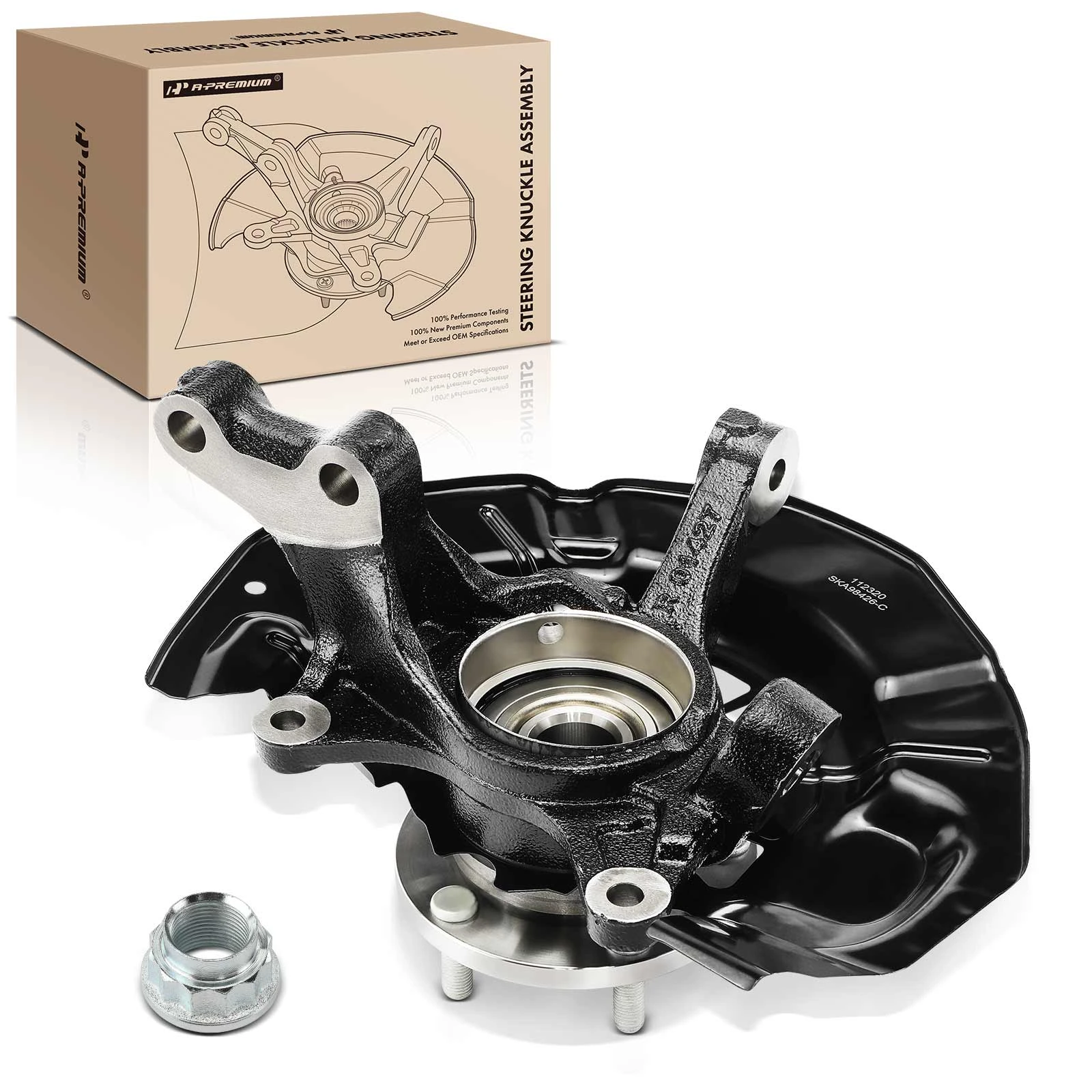 Front RH Steering Knuckle & Wheel Hub Bearing Assembly for 2006-2007 Toyota Highlander