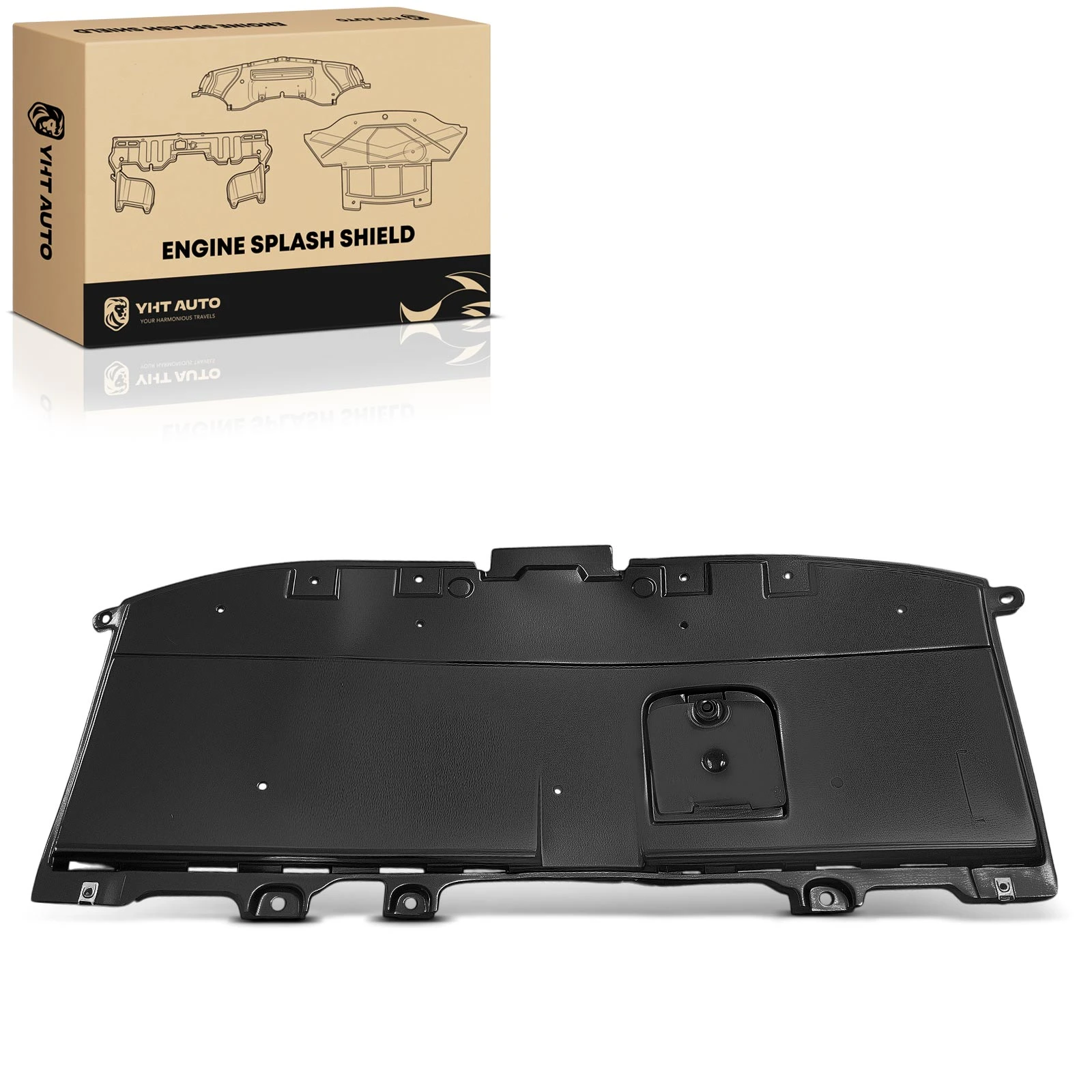 Front Black Engine Splash Shield Undercar Cover for 2016-2021 Mazda CX-3