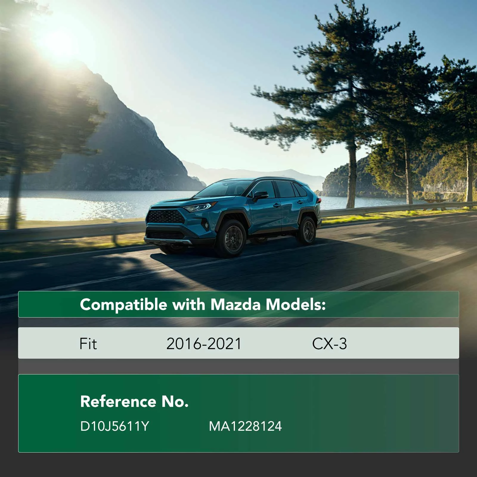 Front Black Engine Splash Shield Undercar Cover for 2016-2021 Mazda CX-3