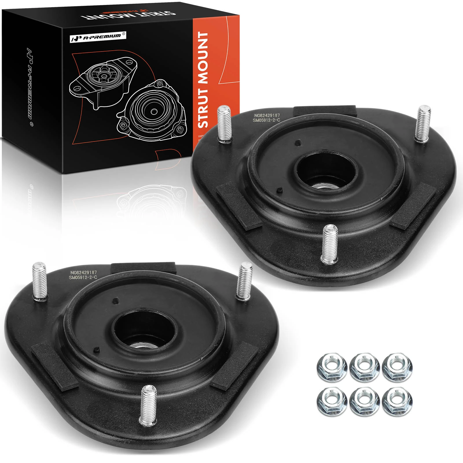 2 Pcs Front Suspension Strut Mount