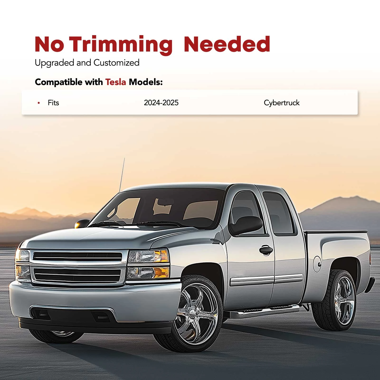 Rear Truck Bed Storage Mat Cargo Liner for Tesla Cybertruck 2024 Crew Cab Pickup