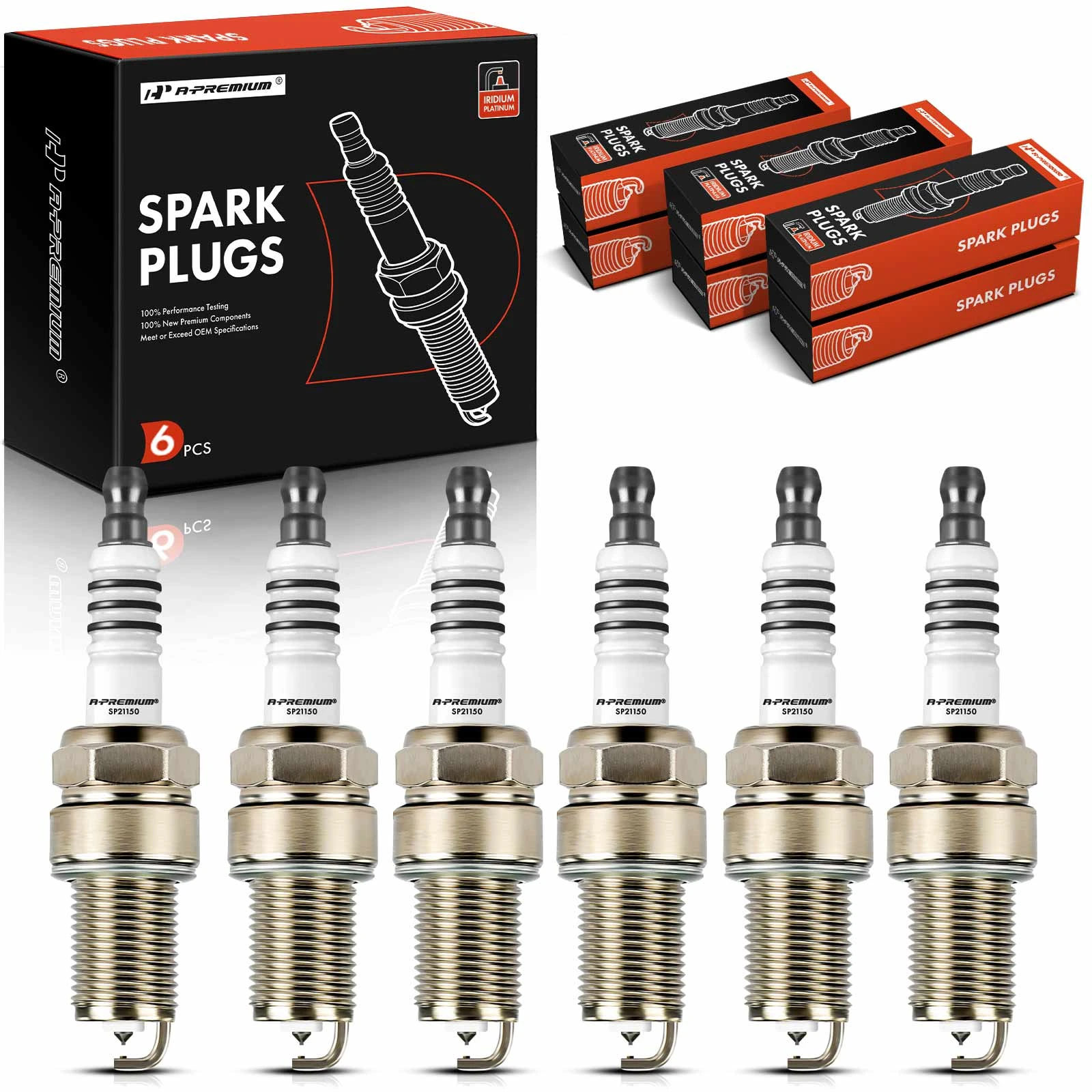 6 Pcs Iridium & Platinum Spark Plugs for 1982-1986 Toyota Celica