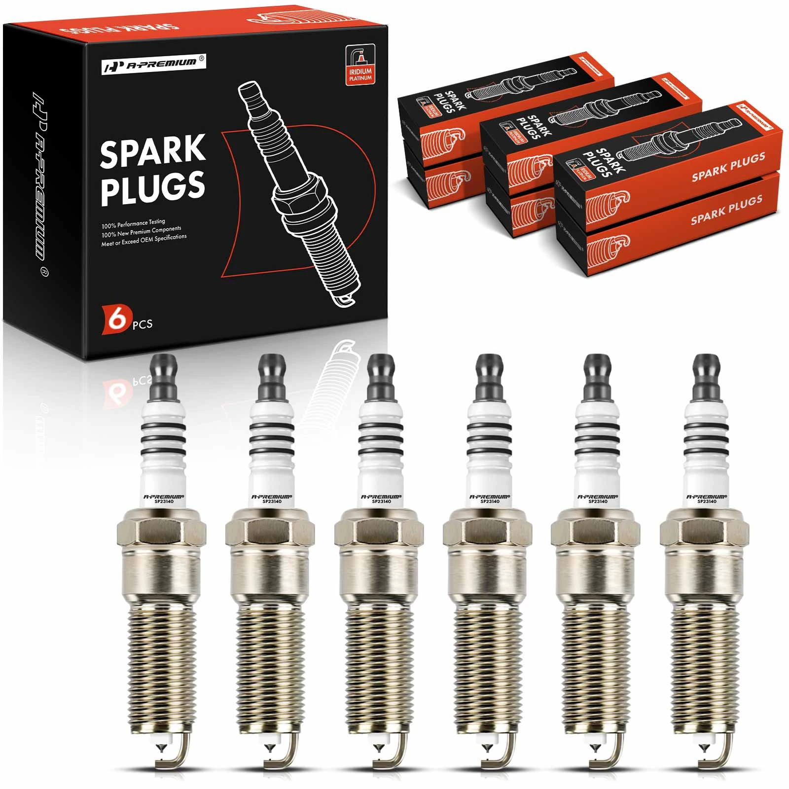 6 Pcs Iridium & Platinum Spark Plugs